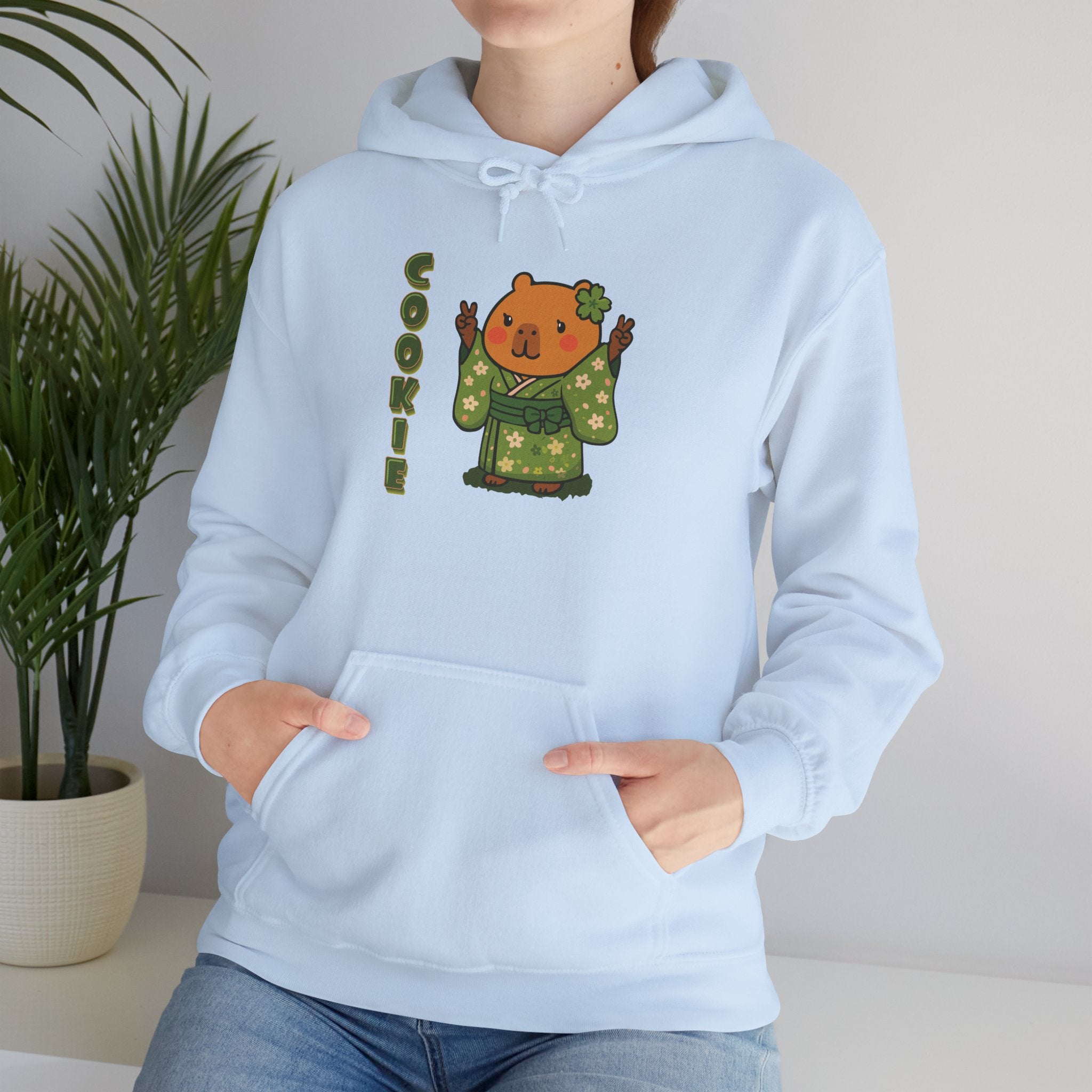 Cookie the Fun Lover Capybara Cartoon Hoodie, Cute Kawaii Animal Gift