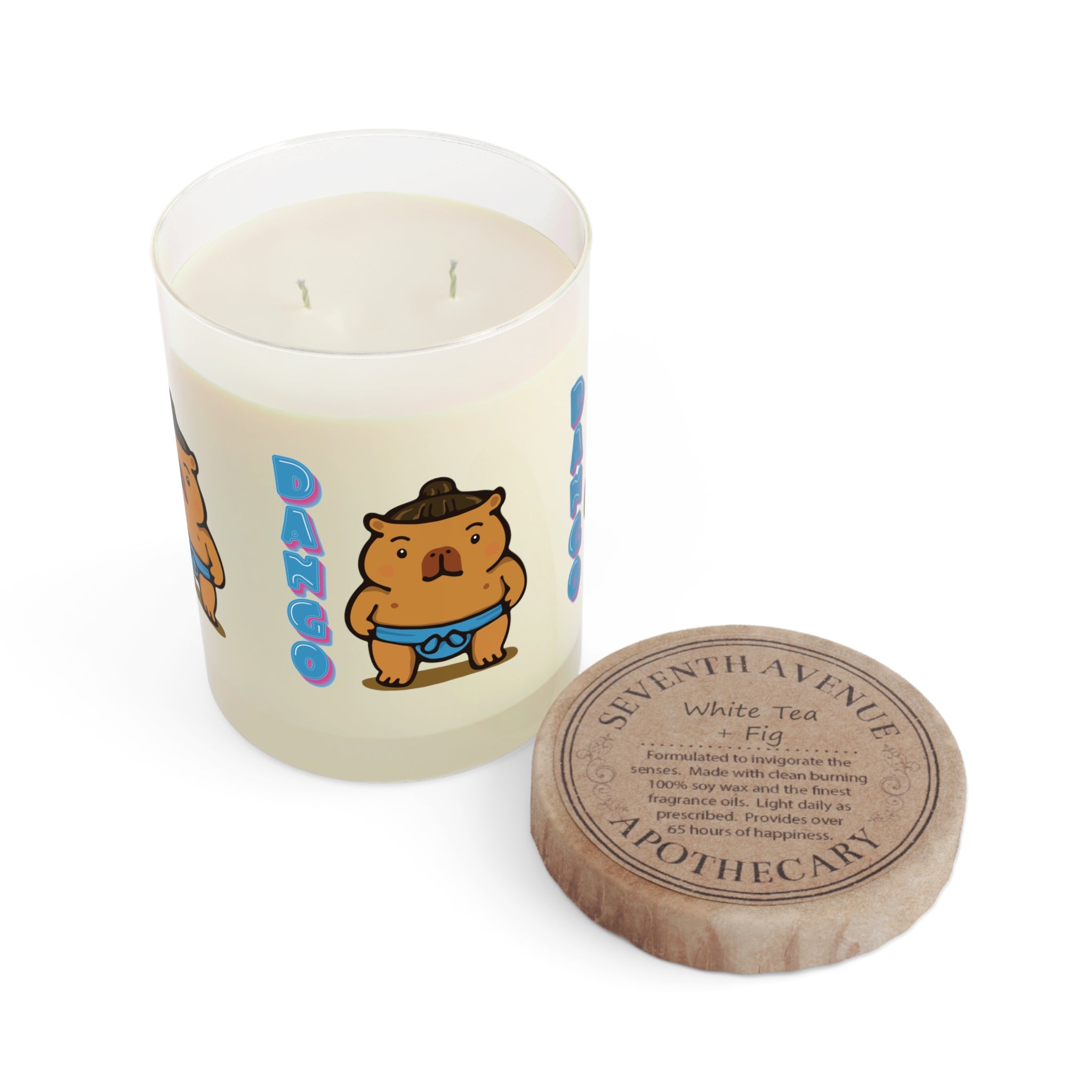 Dango the Sumo Lover Capybara Cartoon Candle, Cute Kawaii Animal Gift