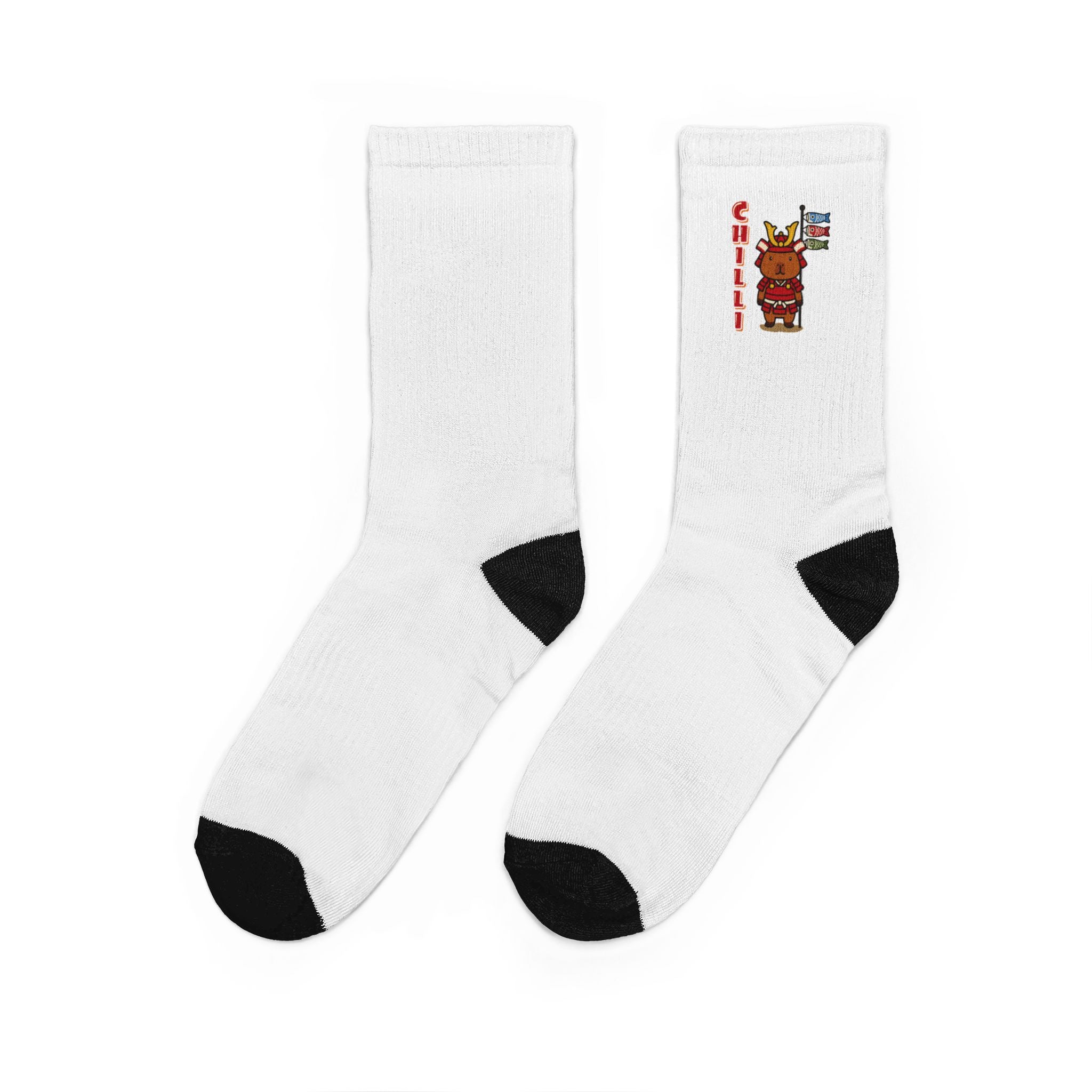 Chilli the Samurai Warrior Capybara Cartoon Socks, Cute Kawaii Animal Gift