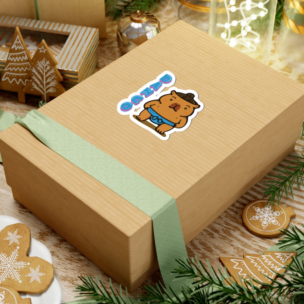 Dango the Sumo Lover Capybara Cartoon Stickers, Cute Kawaii Animal Gift