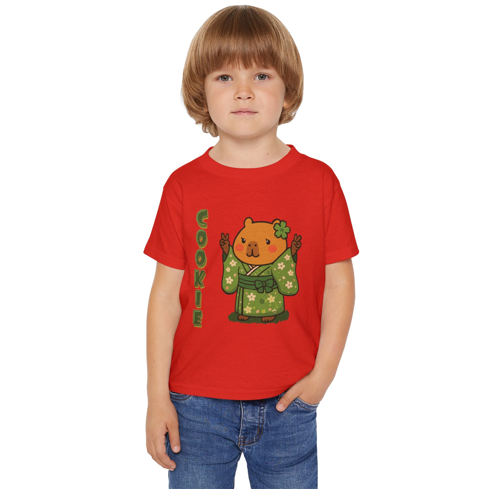 Cookie the Fun Lover Capybara Cartoon T-Shirt, Cute Kawaii Animal Gift