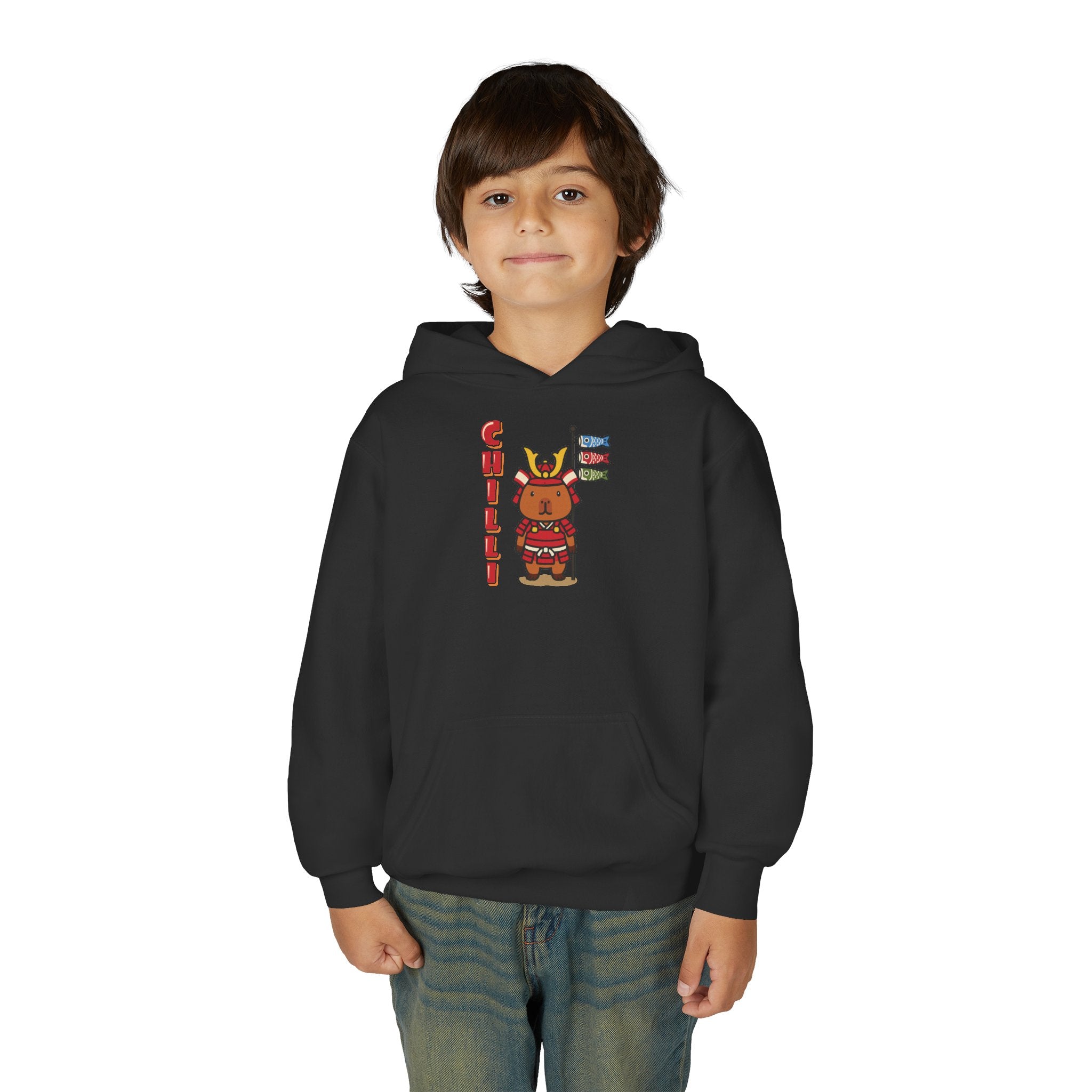 Chilli the Samurai Warrior Capybara Cartoon Hoodie, Cute Kawaii Animal Gift