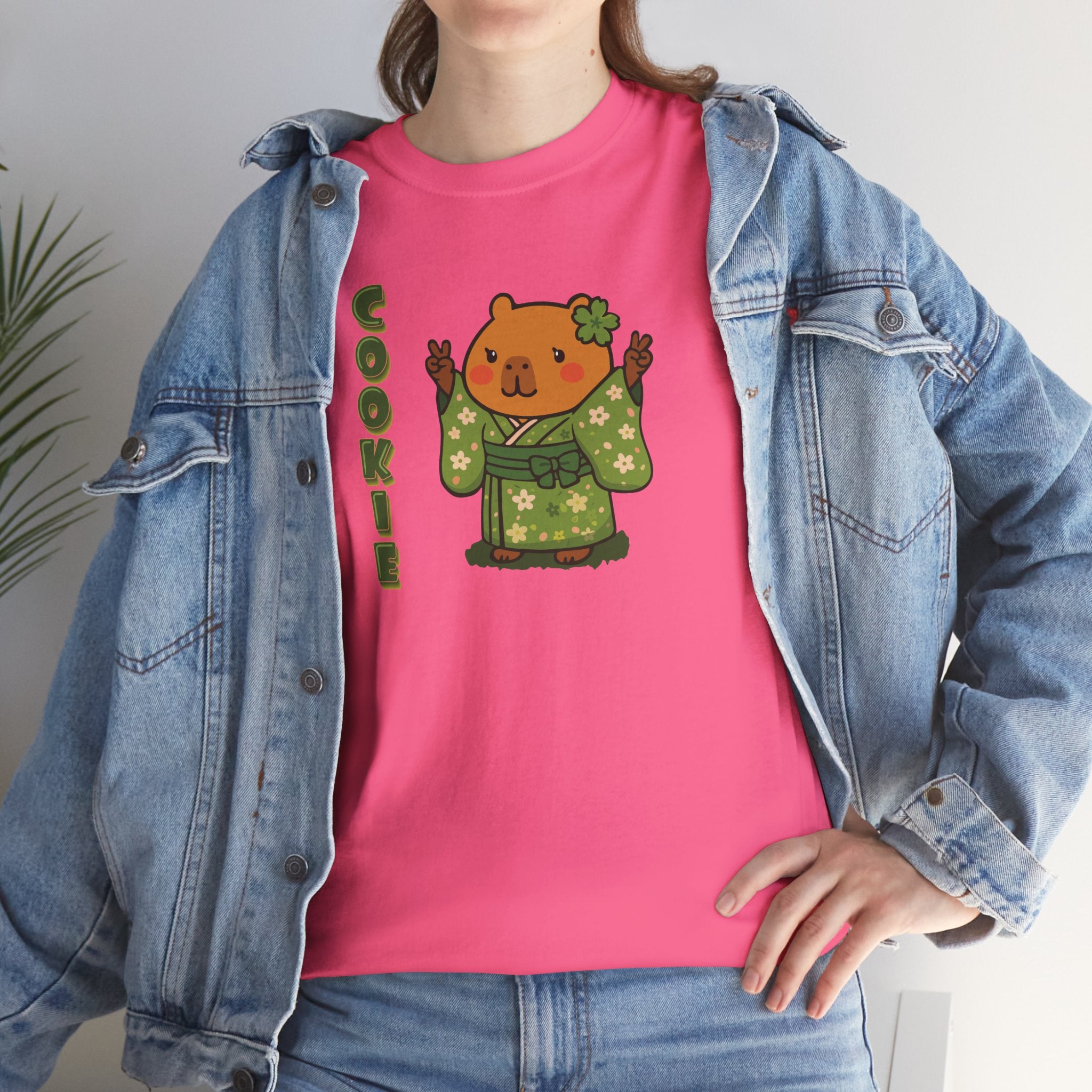 Cookie the Fun Lover Capybara Cartoon T-Shirt, Cute Kawaii Animal Gift