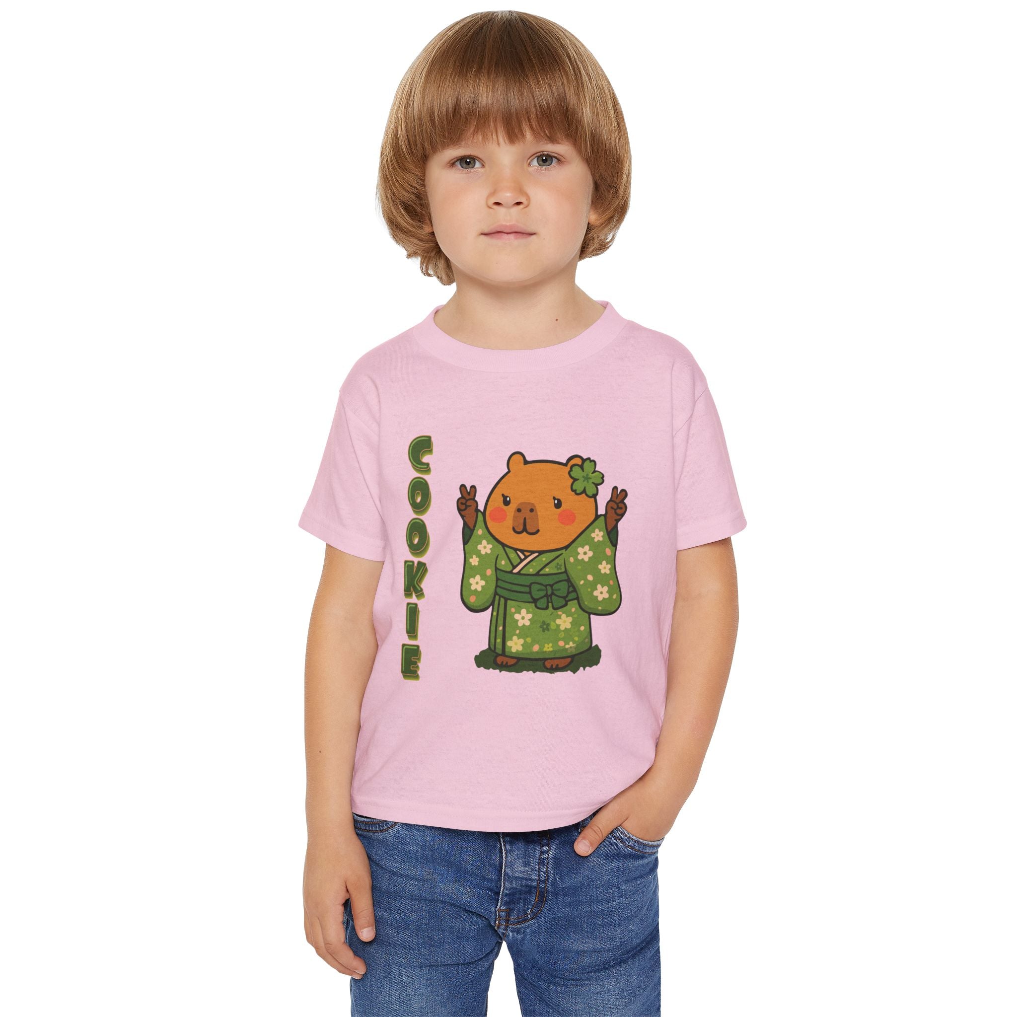 Cookie the Fun Lover Capybara Cartoon T-Shirt, Cute Kawaii Animal Gift