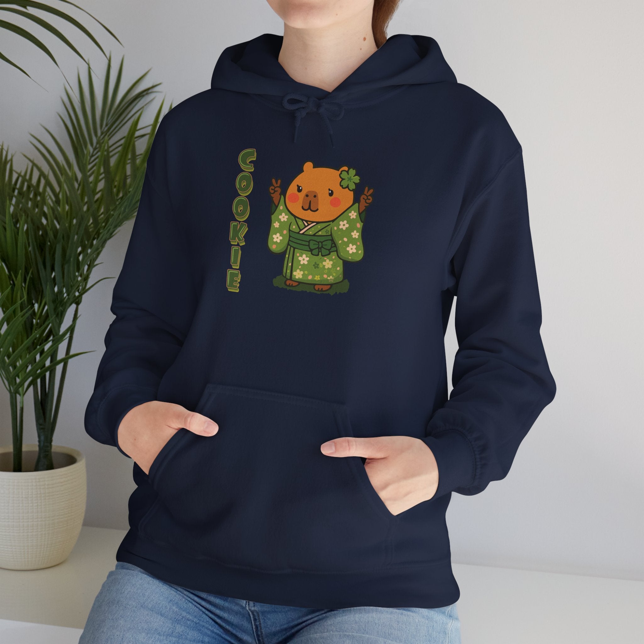 Cookie the Fun Lover Capybara Cartoon Hoodie, Cute Kawaii Animal Gift
