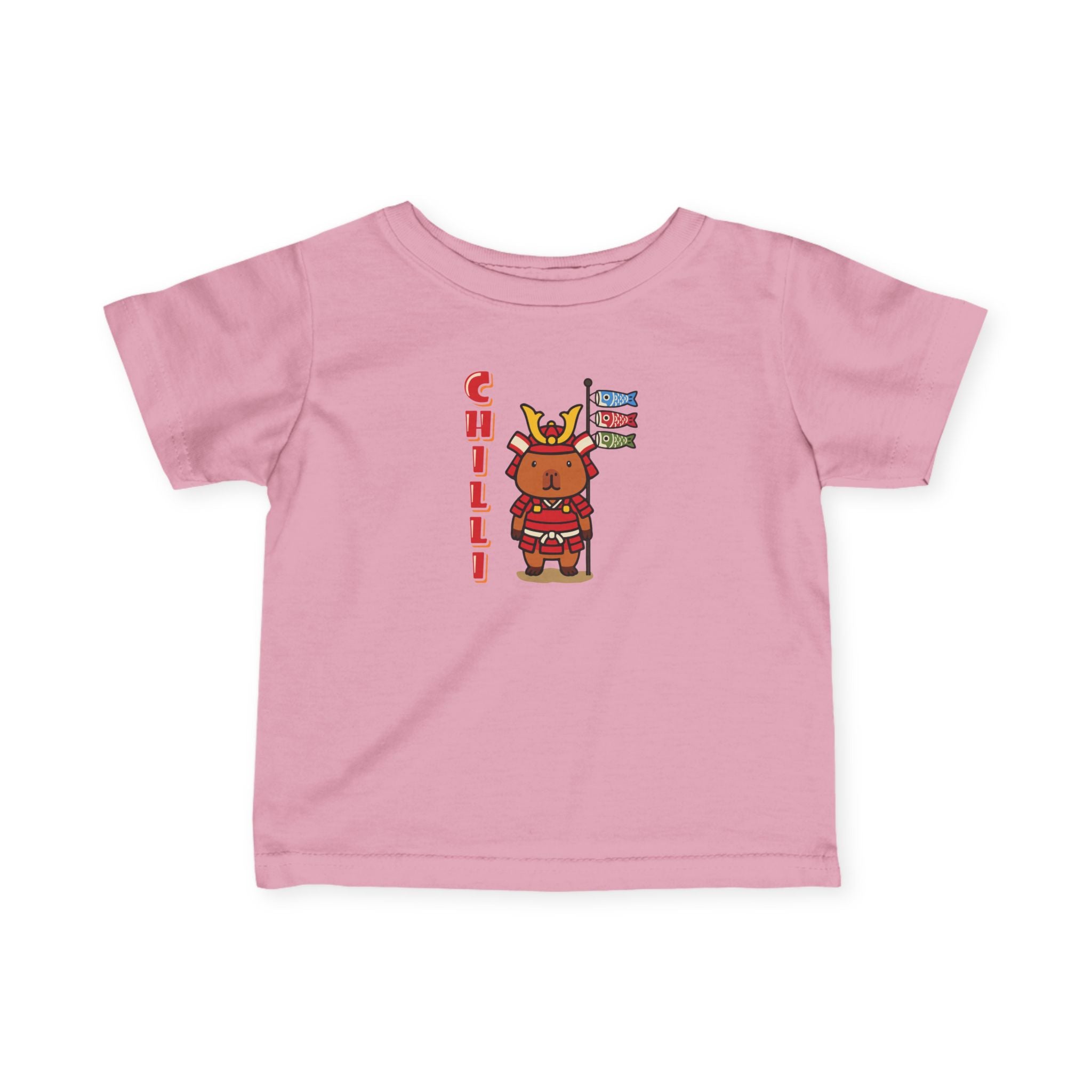 Chilli the Samurai Warrior Capybara Cartoon T-Shirt, Cute Kawaii Animal Gift