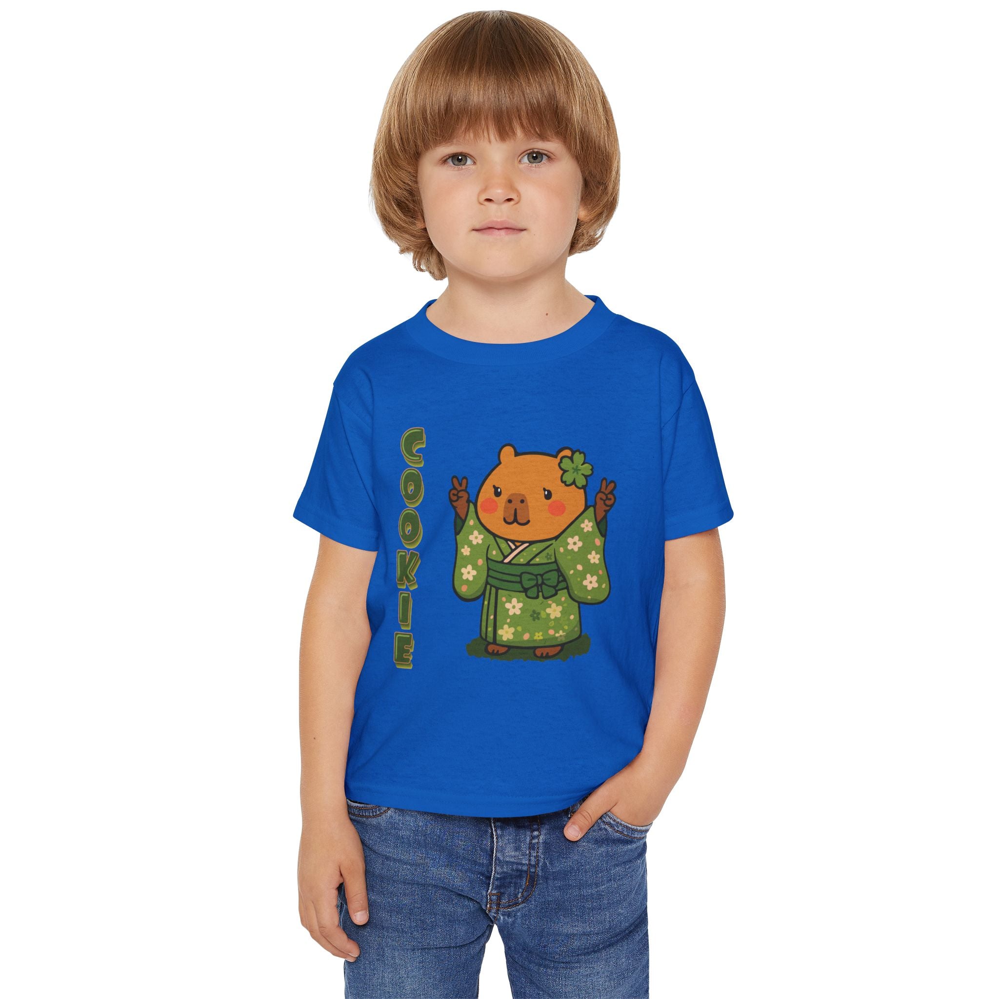Cookie the Fun Lover Capybara Cartoon T-Shirt, Cute Kawaii Animal Gift