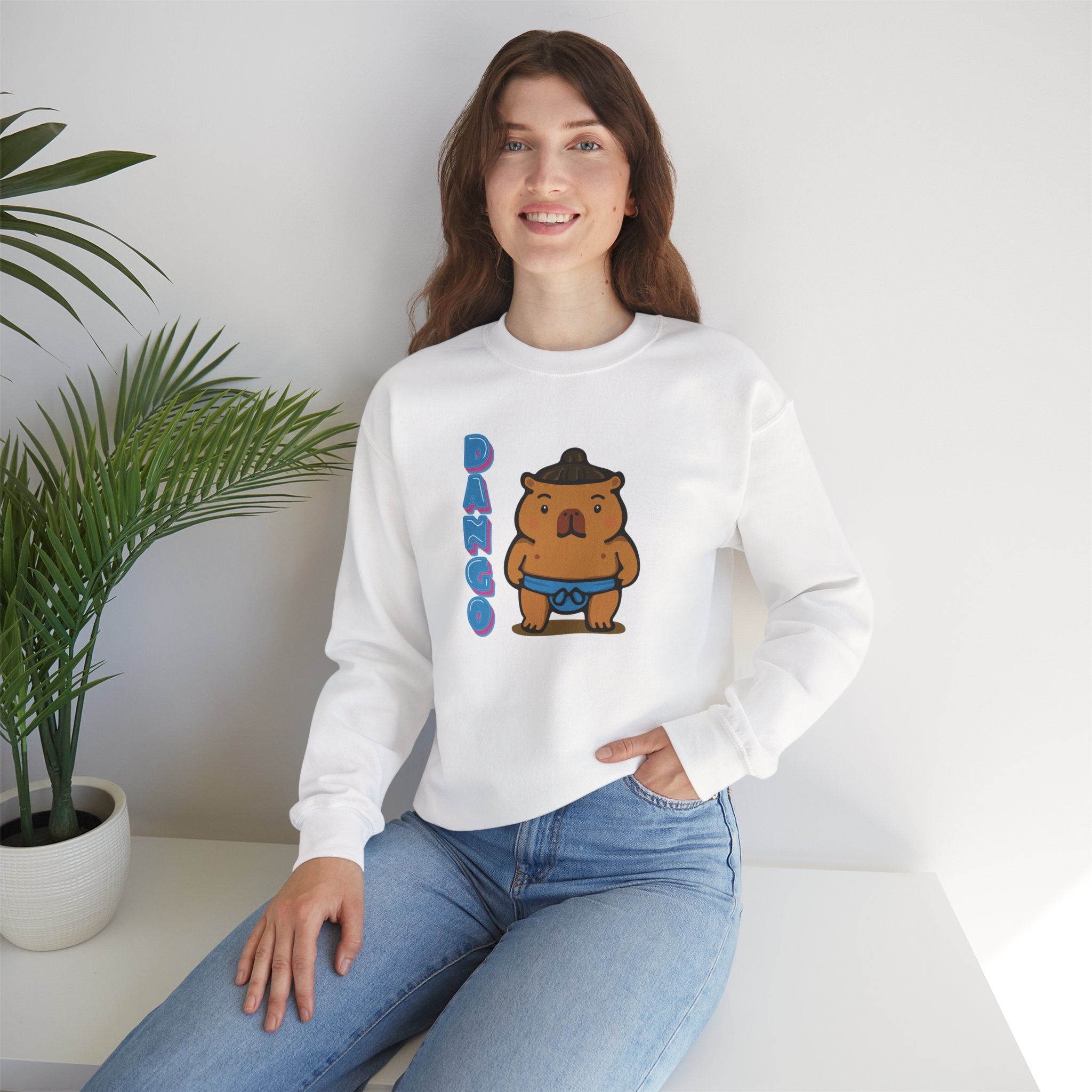 Dango the Sumo Lover Capybara Cartoon Sweater, Cute Kawaii Animal Gift
