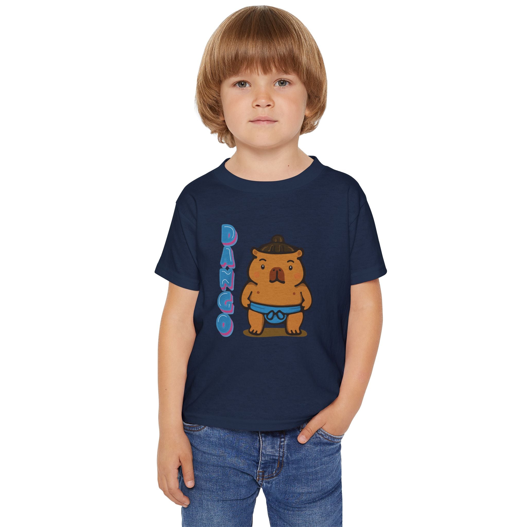 Dango the Sumo Lover Capybara Cartoon T-Shirt, Cute Kawaii Animal Gift