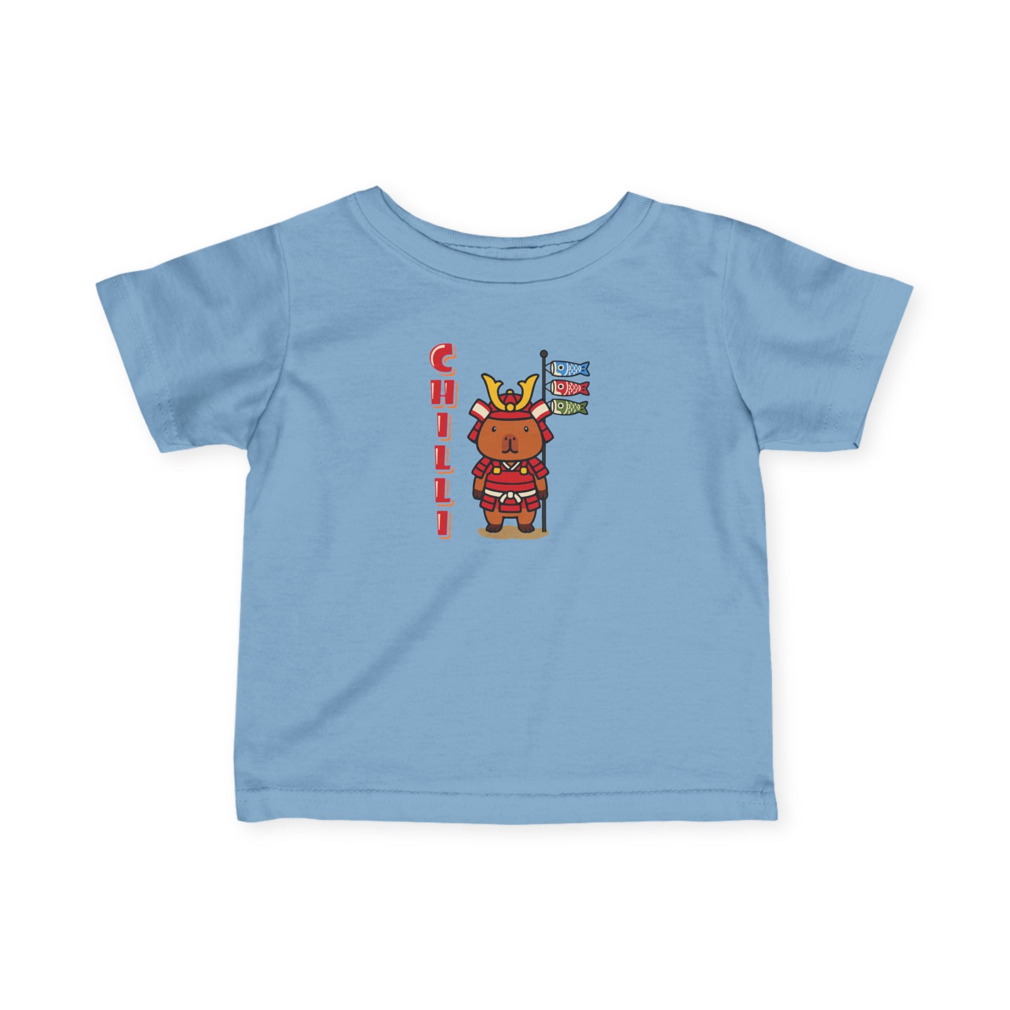 Chilli the Samurai Warrior Capybara Cartoon T-Shirt, Cute Kawaii Animal Gift