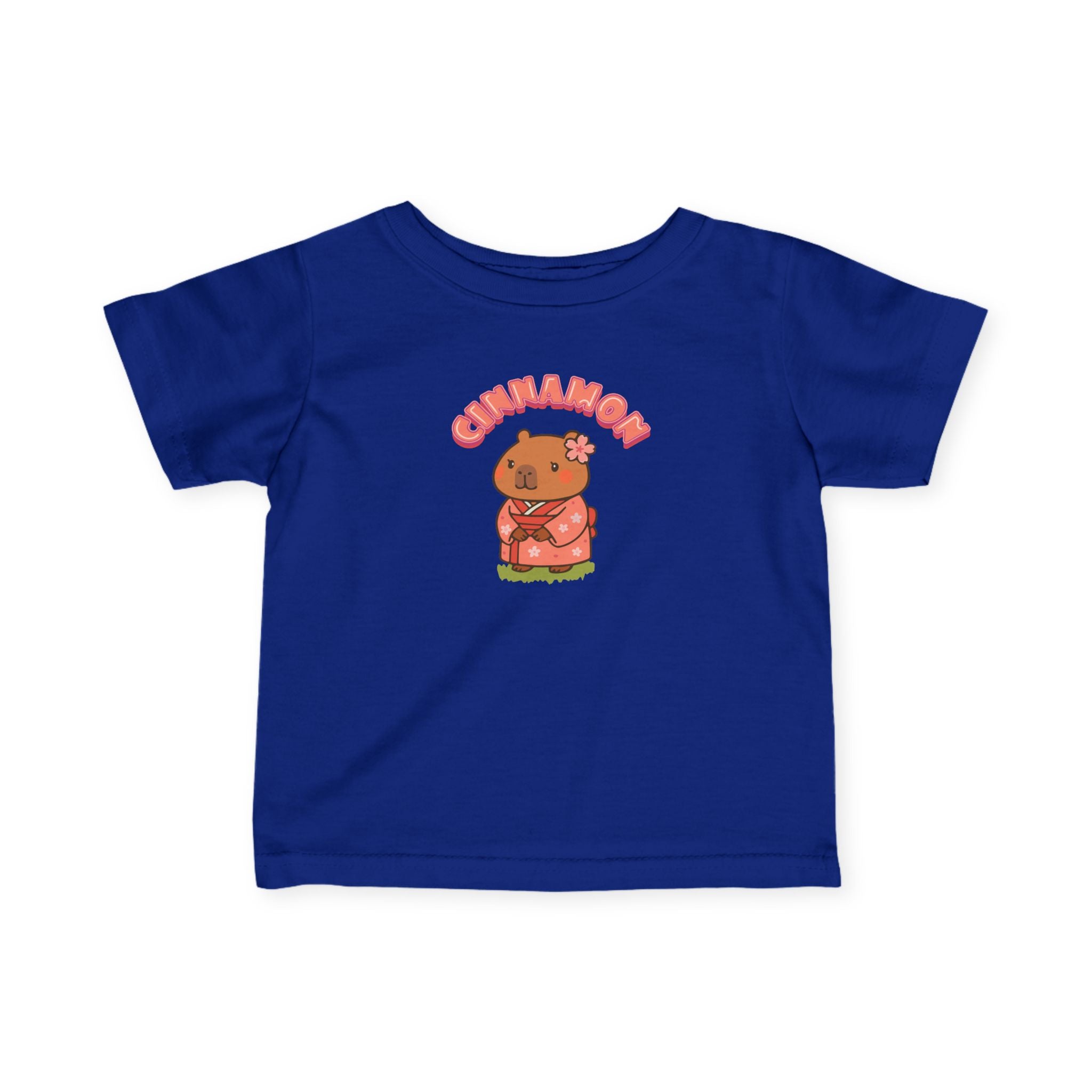 Cinnamon the Cherry Blossom Lover Capybara Cartoon T-Shirt, Cute Kawaii Animal Gift