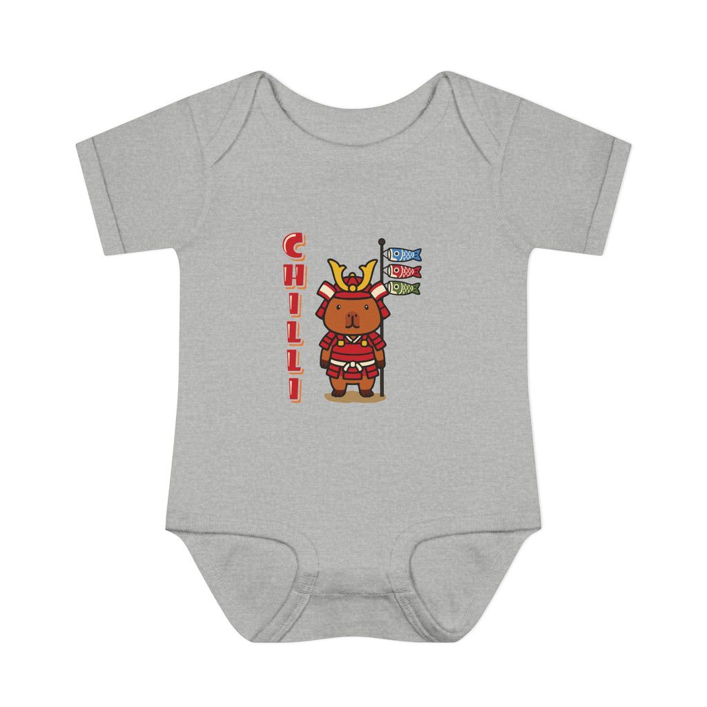 Chilli the Samurai Warrior Capybara Cartoon Bodysuit, Cute Kawaii Animal Gift