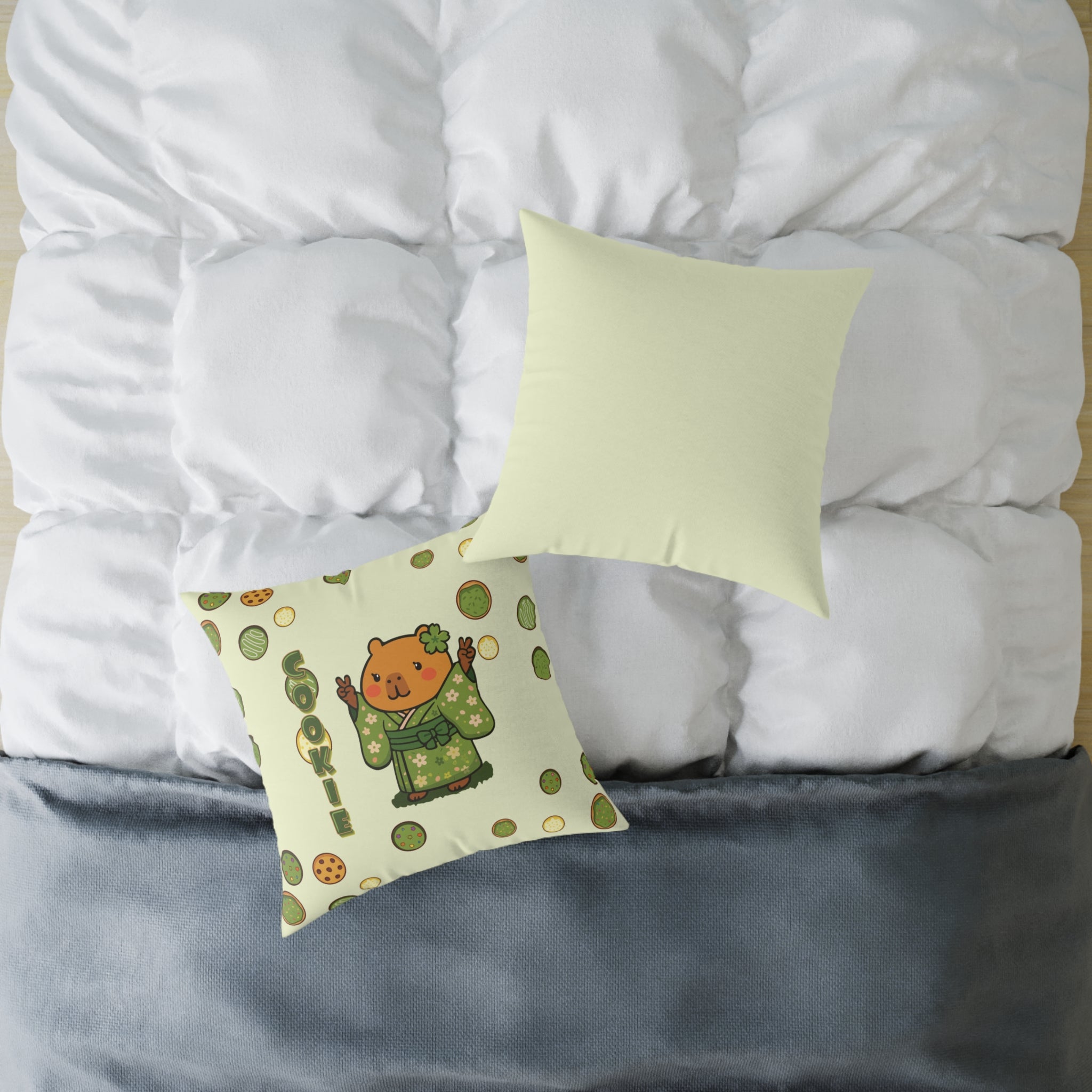 Cookie the Fun Lover Capybara Cartoon Pillow, Cute Kawaii Animal Gift