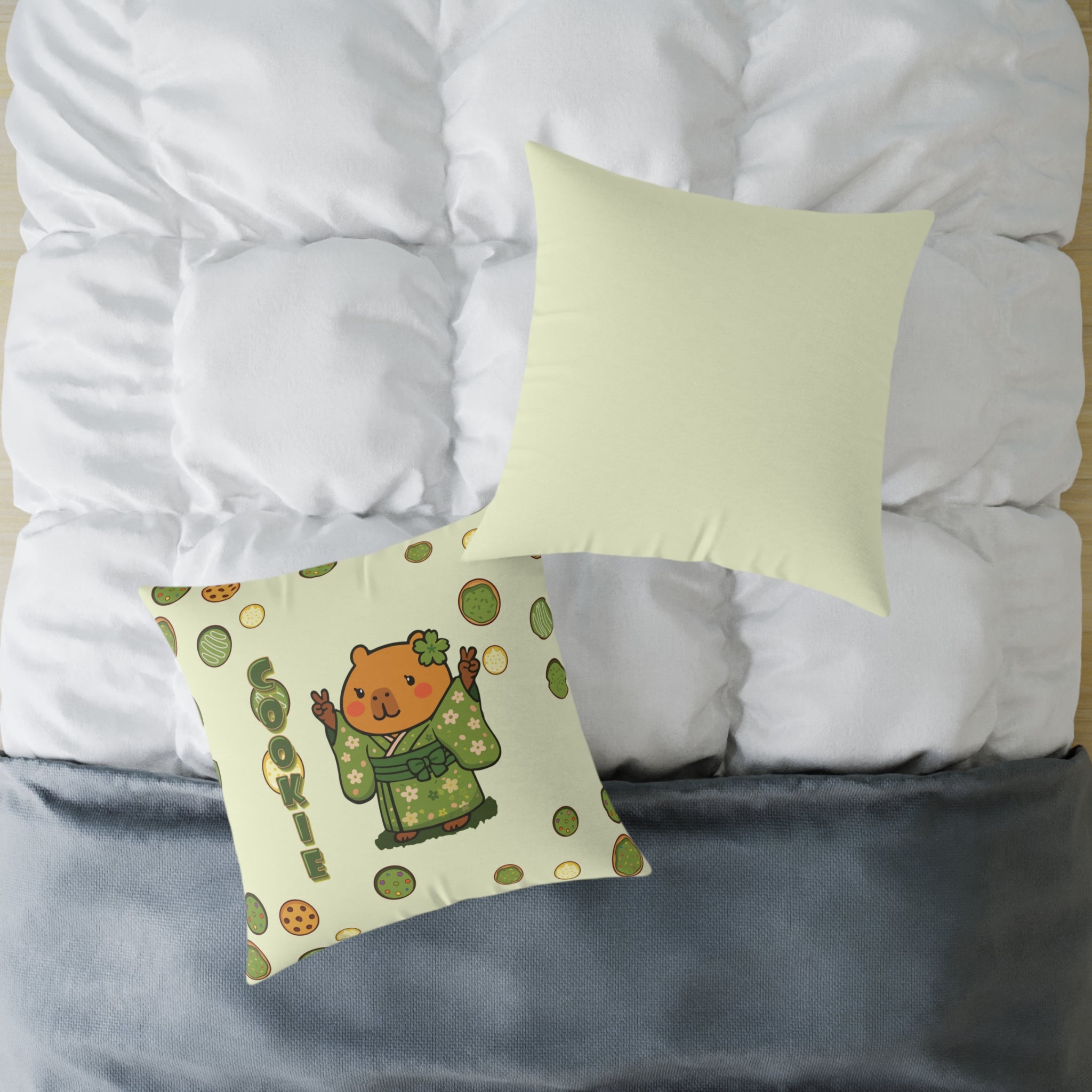 Cookie the Fun Lover Capybara Cartoon Pillow, Cute Kawaii Animal Gift