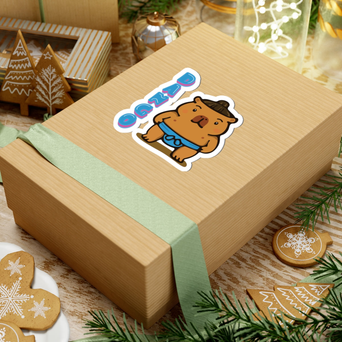 Dango the Sumo Lover Capybara Cartoon Stickers, Cute Kawaii Animal Gift