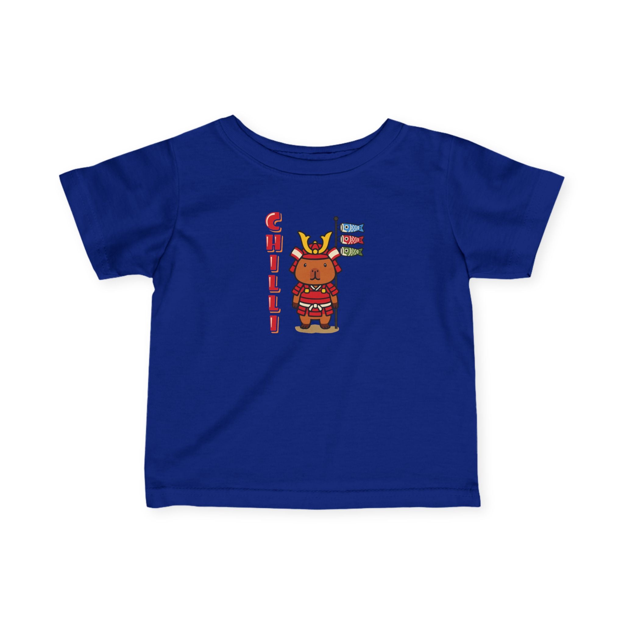 Chilli the Samurai Warrior Capybara Cartoon T-Shirt, Cute Kawaii Animal Gift