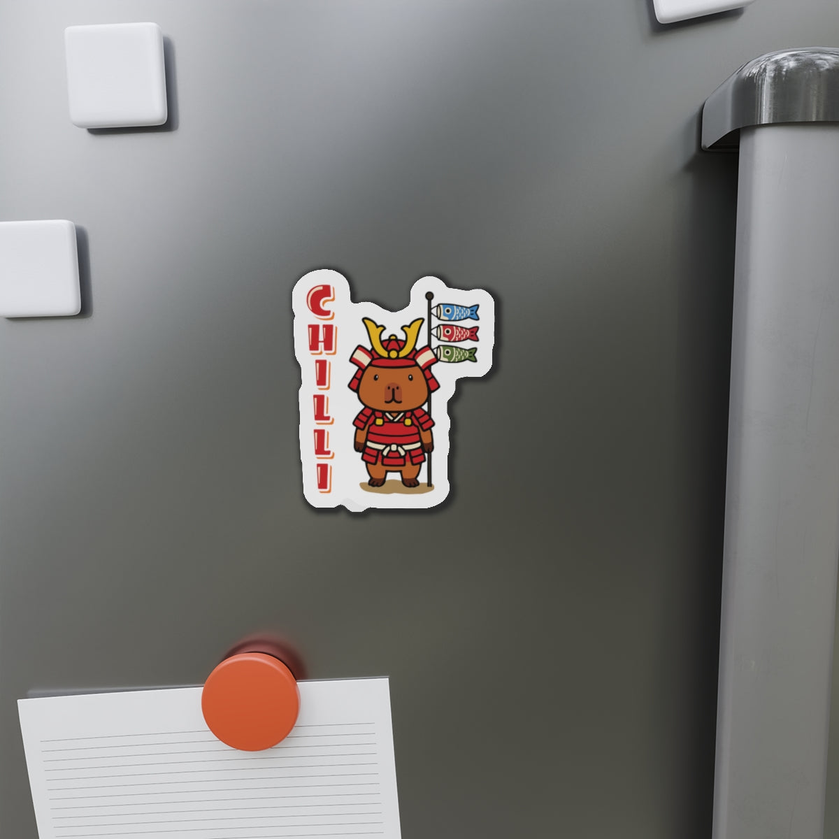 Chilli the Samurai Warrior Capybara Cartoon Magnets, Cute Kawaii Animal Gift