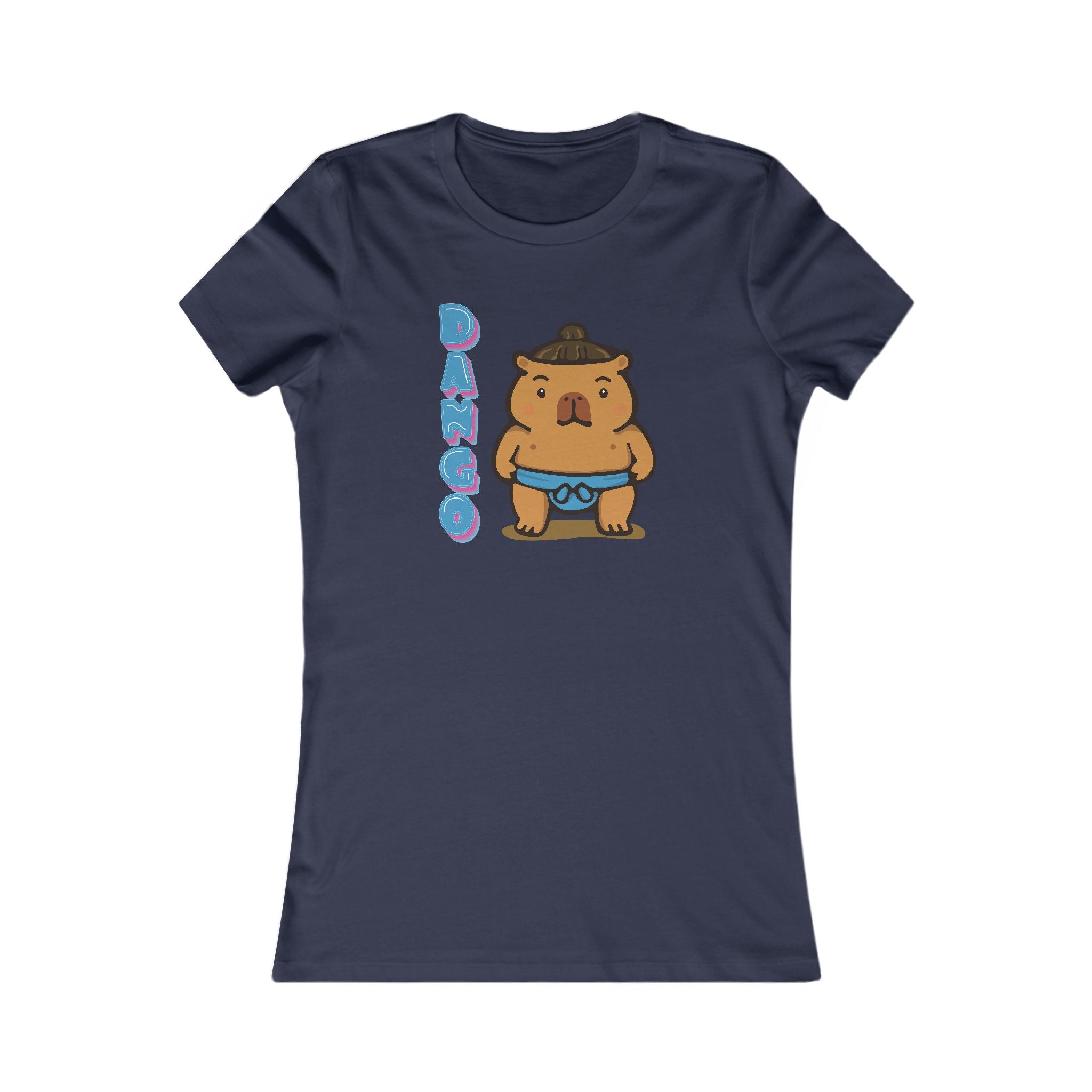 Dango the Sumo Lover Capybara Cartoon T-Shirt, Cute Kawaii Animal Gift