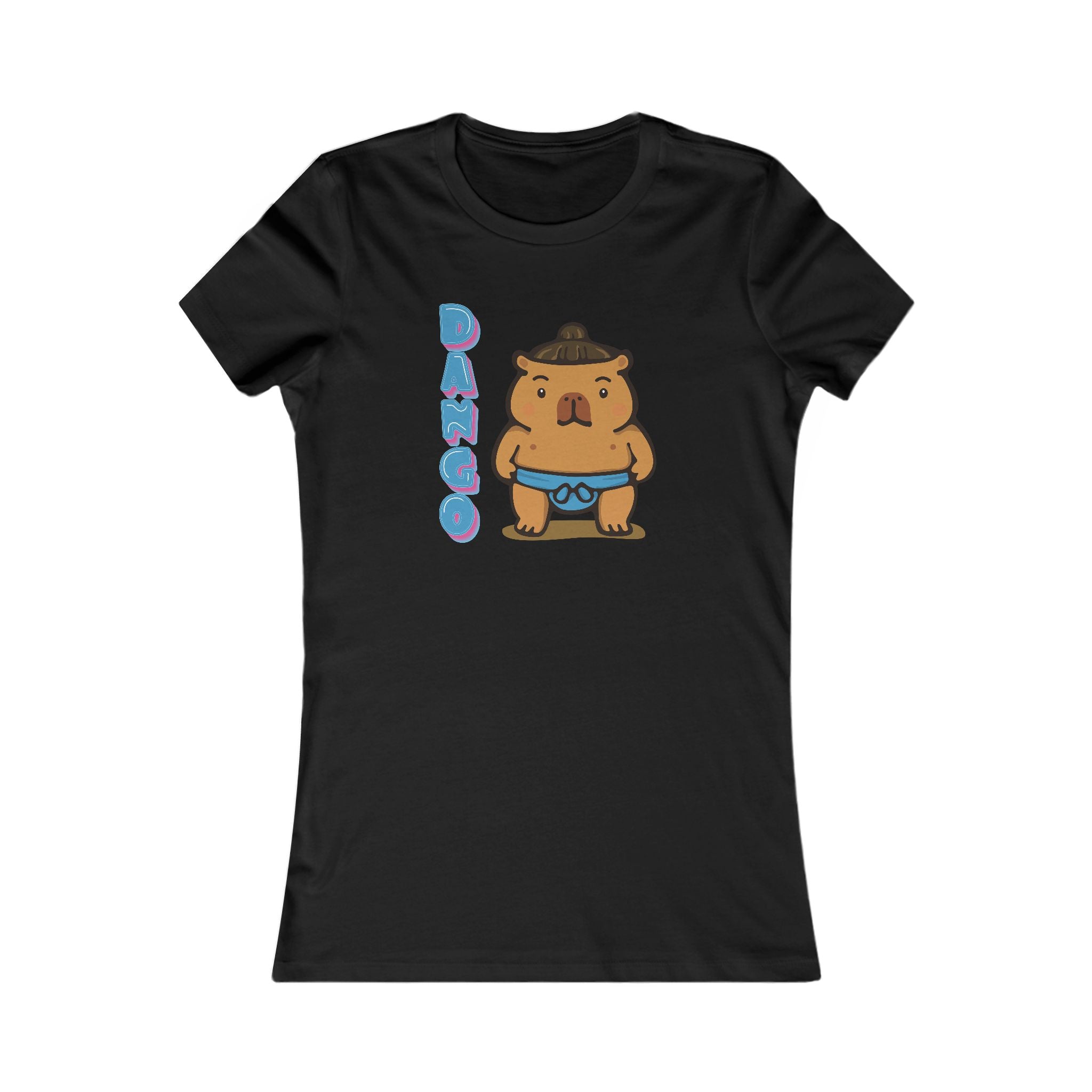 Dango the Sumo Lover Capybara Cartoon T-Shirt, Cute Kawaii Animal Gift