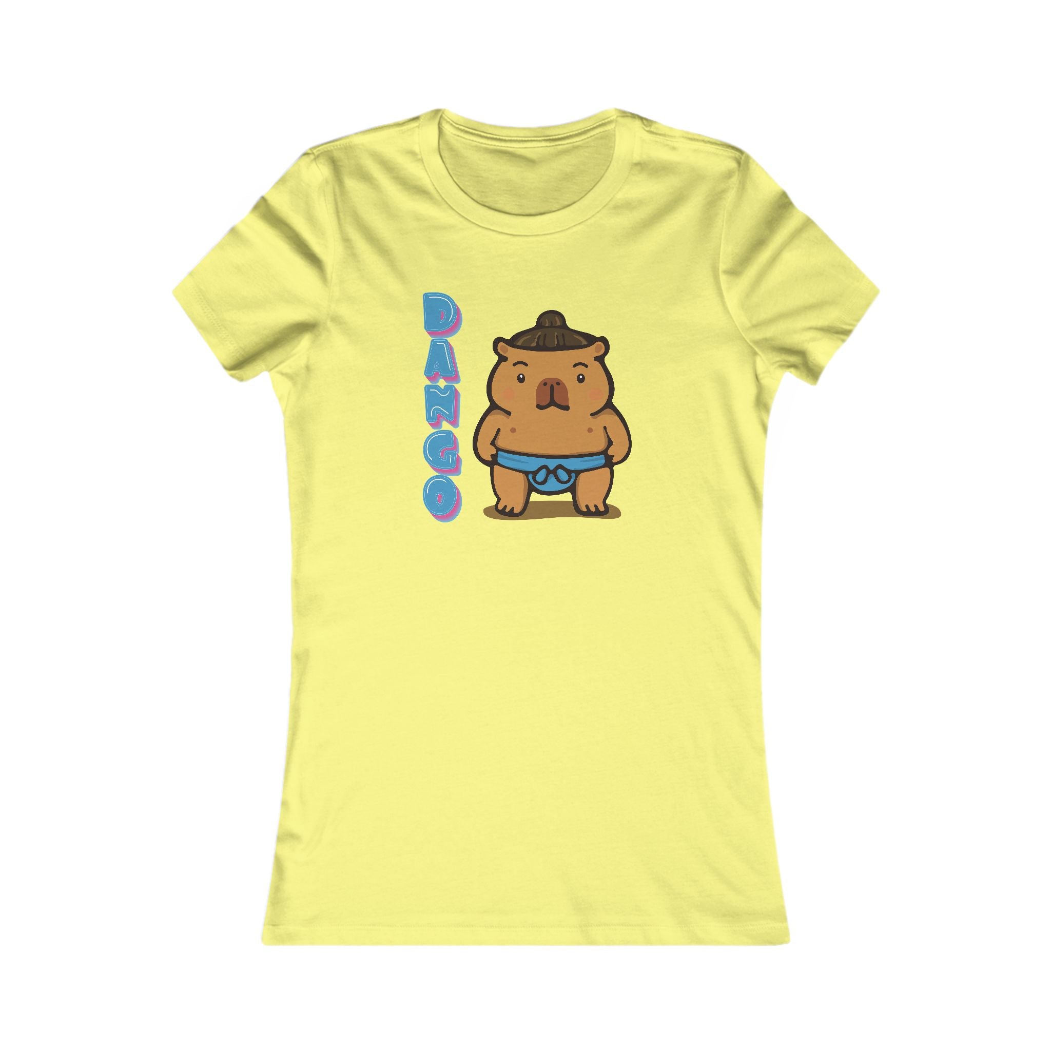 Dango the Sumo Lover Capybara Cartoon T-Shirt, Cute Kawaii Animal Gift