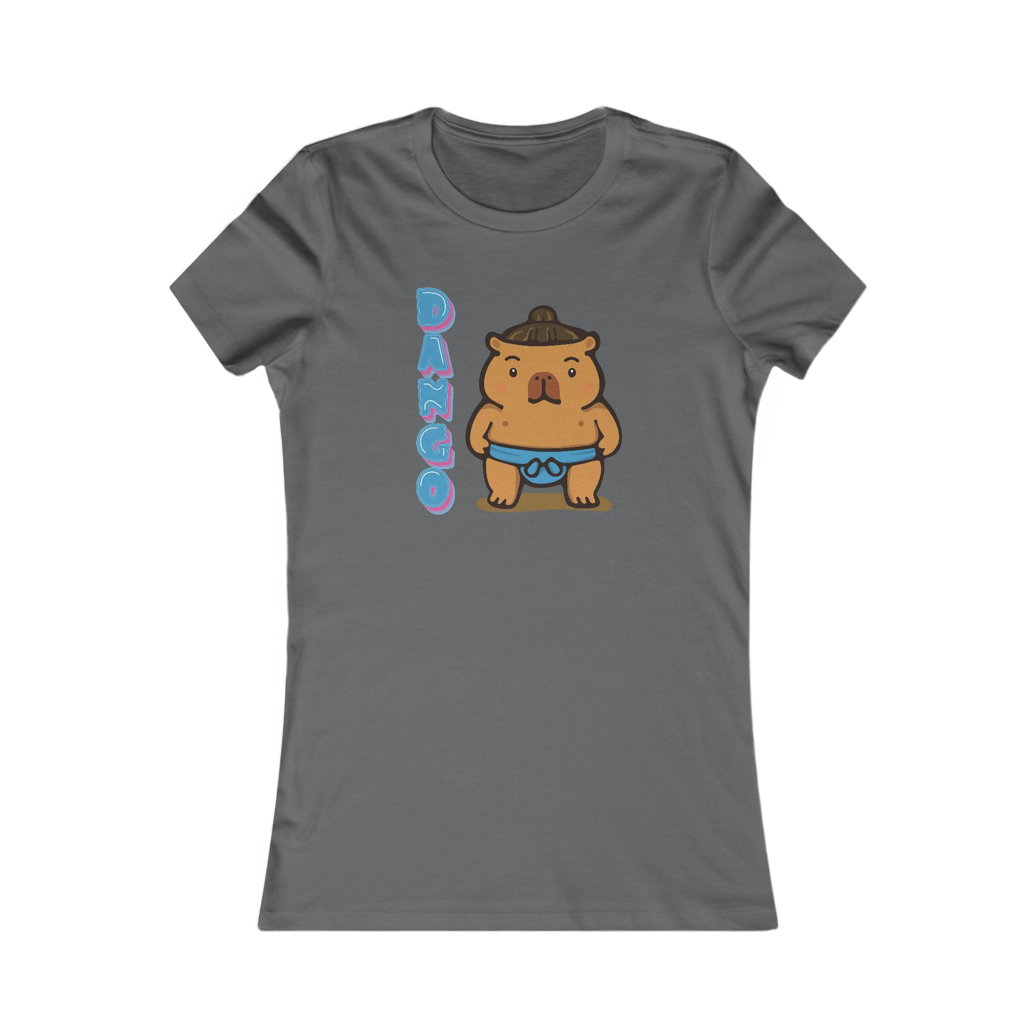 Dango the Sumo Lover Capybara Cartoon T-Shirt, Cute Kawaii Animal Gift