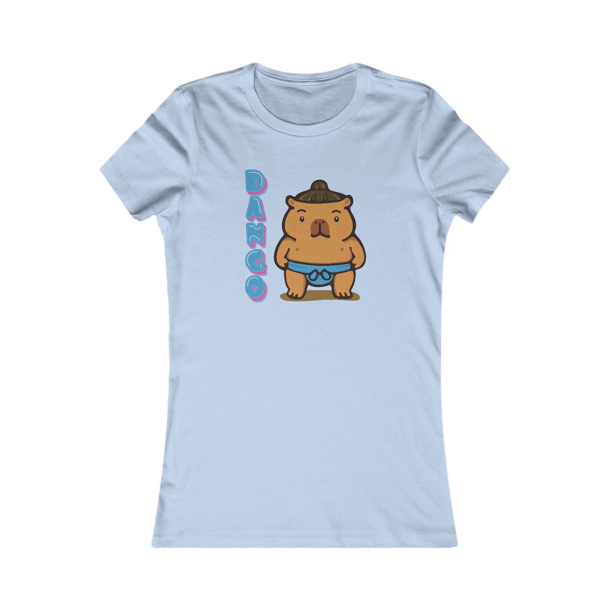 Dango the Sumo Lover Capybara Cartoon T-Shirt, Cute Kawaii Animal Gift