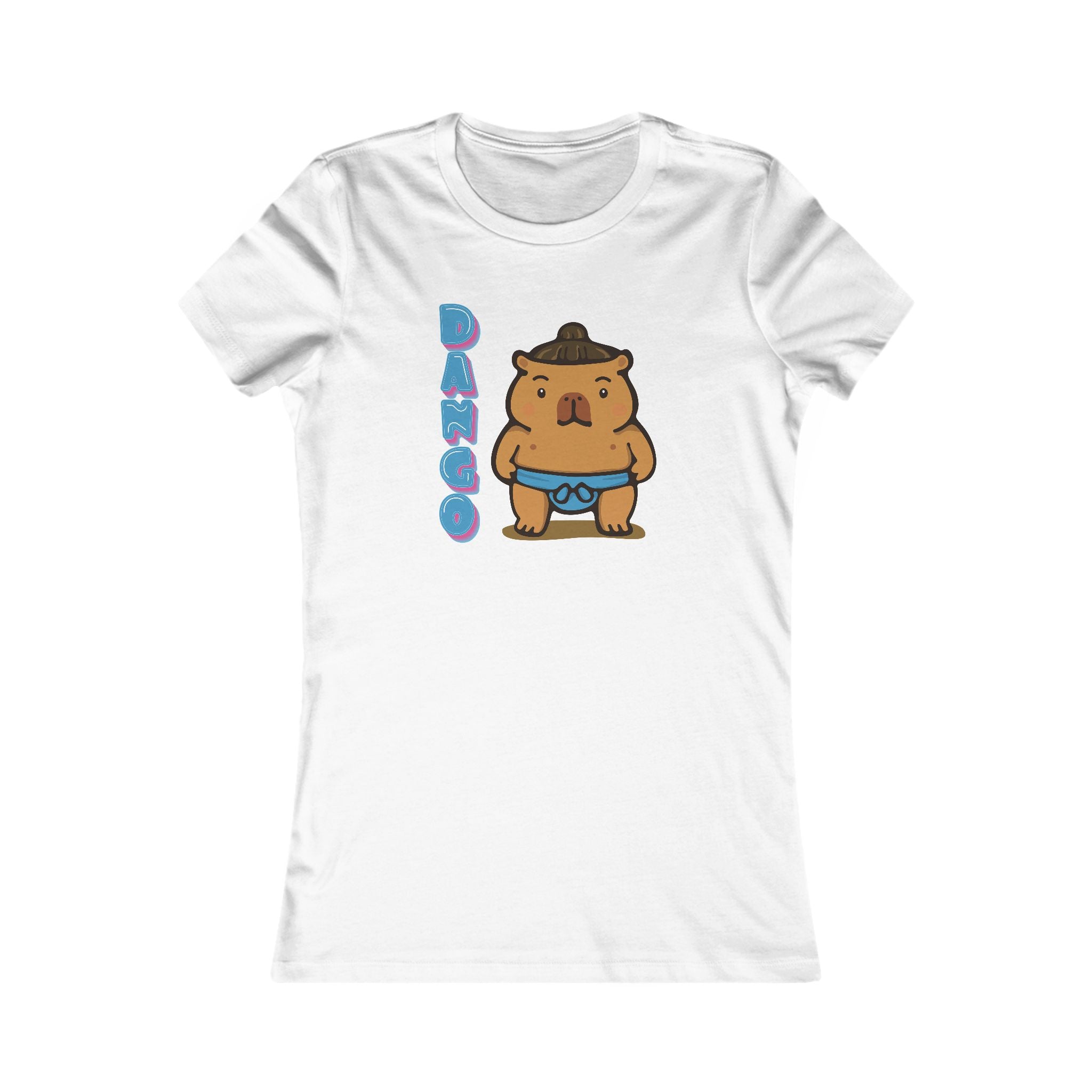 Dango the Sumo Lover Capybara Cartoon T-Shirt, Cute Kawaii Animal Gift