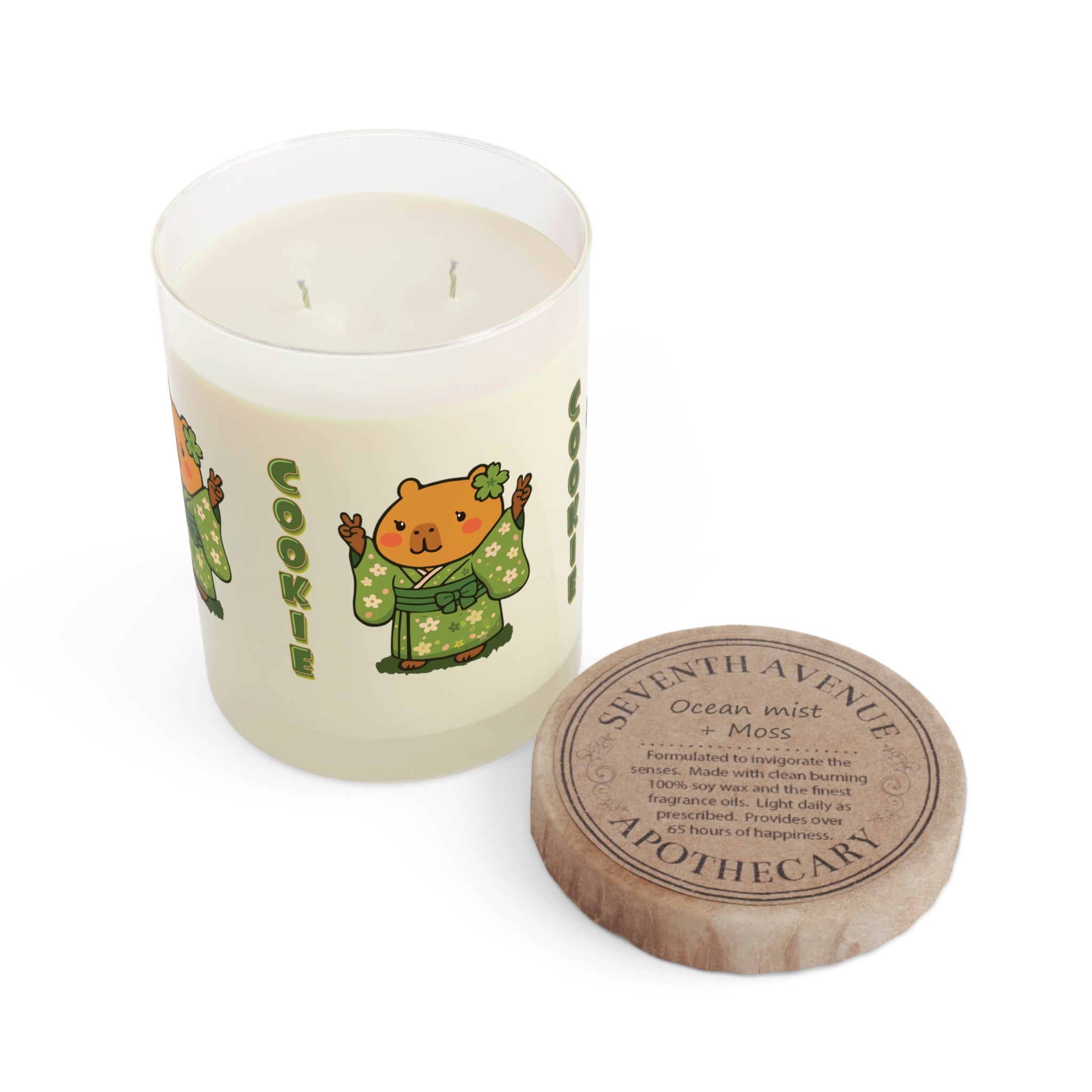 Cookie the Fun Lover Capybara Cartoon Candle, Cute Kawaii Animal Gift