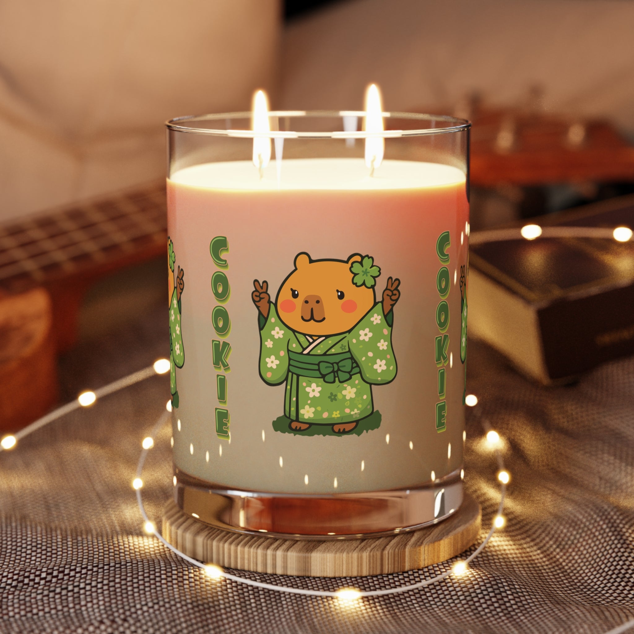 Cookie the Fun Lover Capybara Cartoon Candle, Cute Kawaii Animal Gift