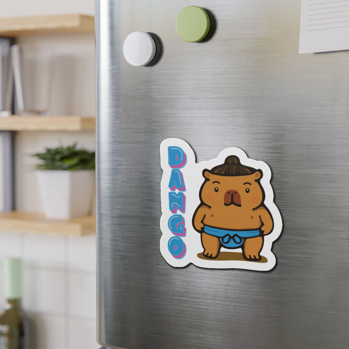 Dango the Sumo Lover Capybara Cartoon Magnets, Cute Kawaii Animal Gift