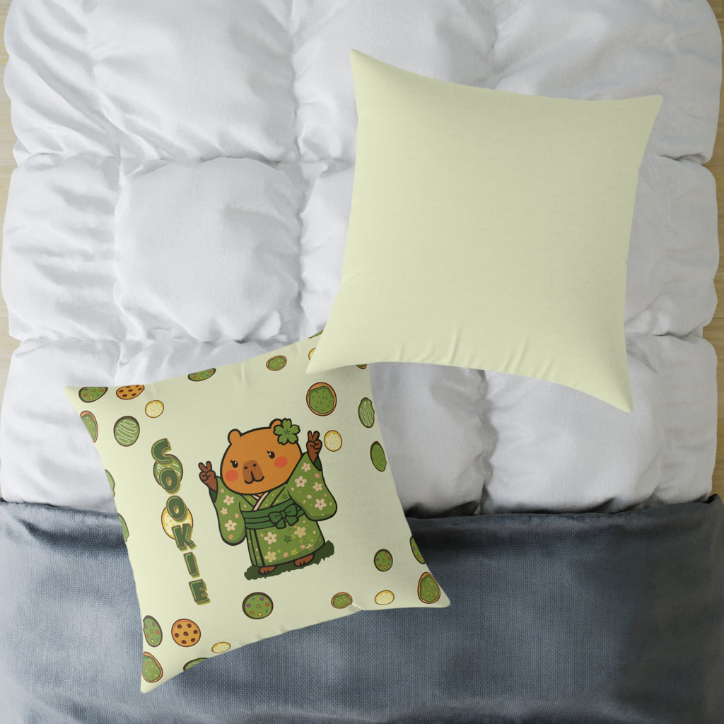 Cookie the Fun Lover Capybara Cartoon Pillow, Cute Kawaii Animal Gift