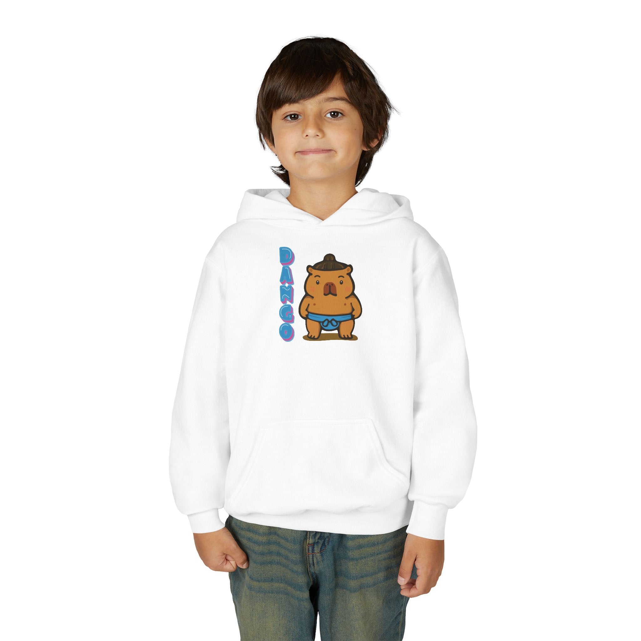 Dango the Sumo Lover Capybara Cartoon Hoodie, Cute Kawaii Animal Gift