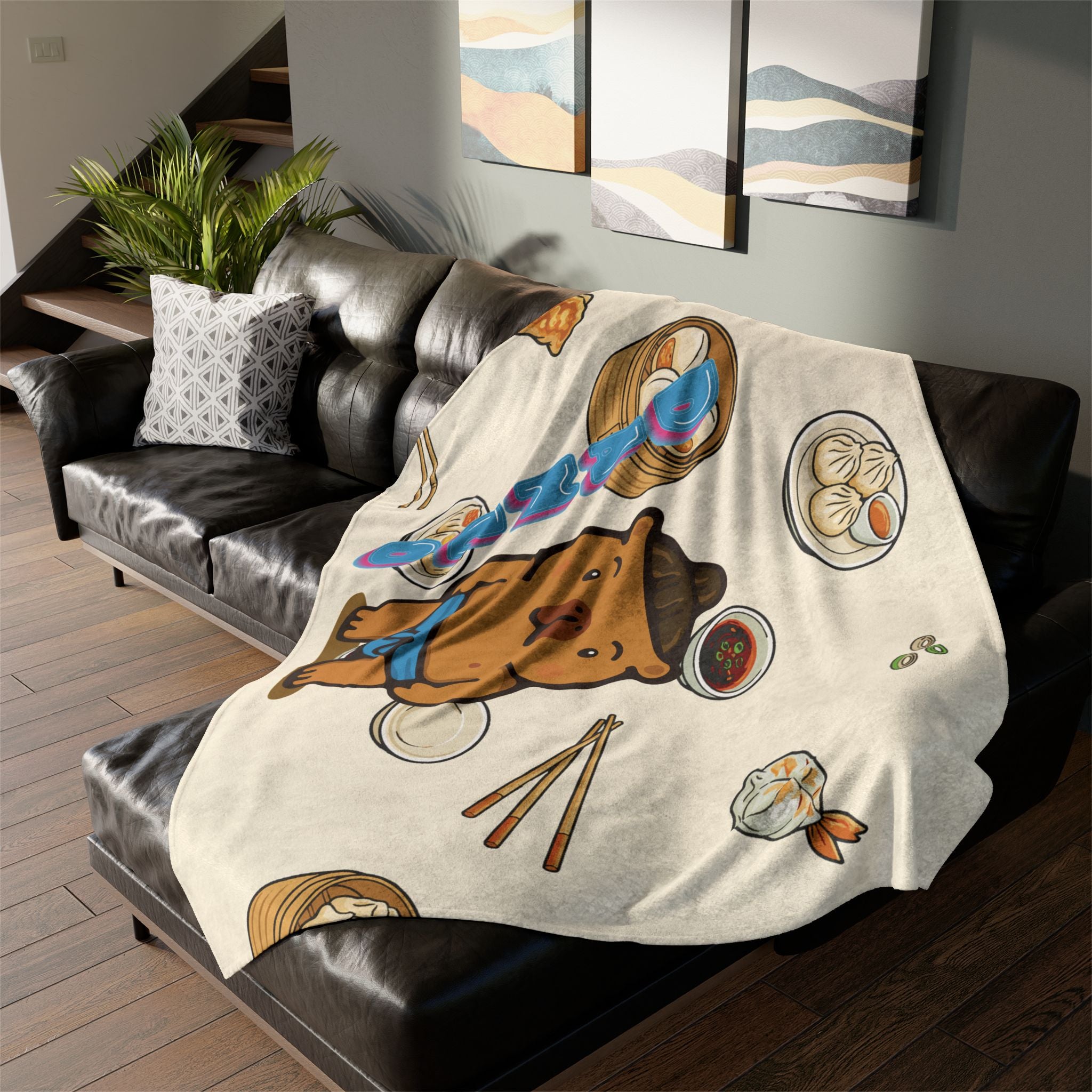 Dango the Sumo Lover Capybara Cartoon Soft Blanket, Cute Kawaii Animal Gift
