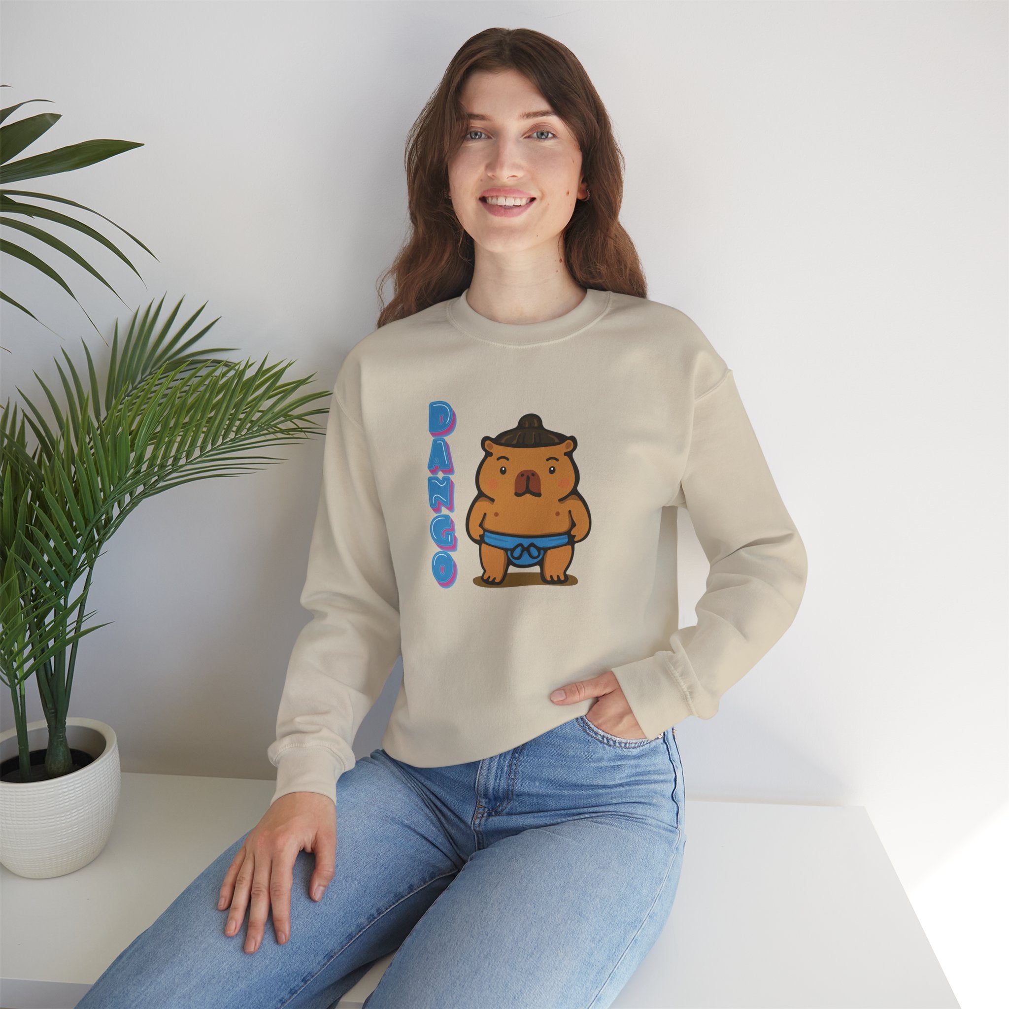 Dango the Sumo Lover Capybara Cartoon Sweater, Cute Kawaii Animal Gift