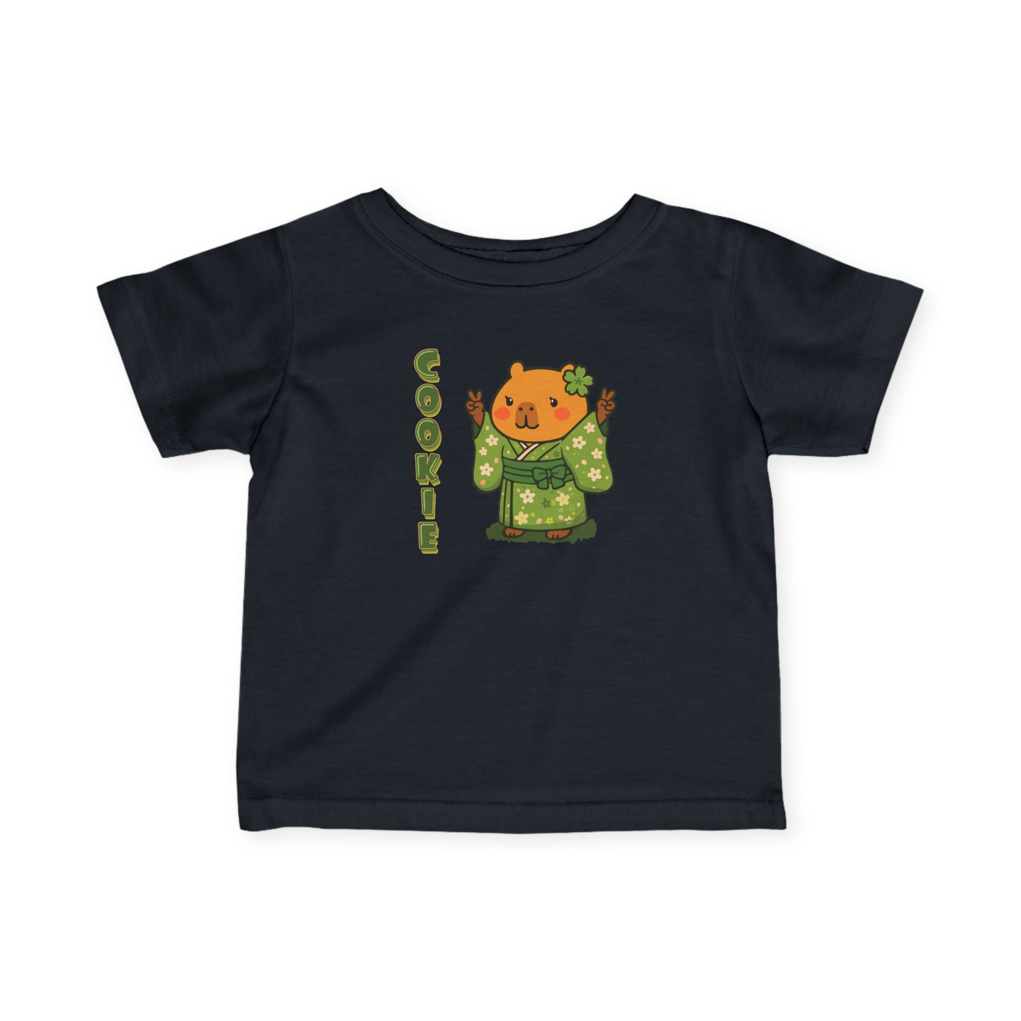 Cookie the Fun Lover Capybara Cartoon T-Shirt, Cute Kawaii Animal Gift