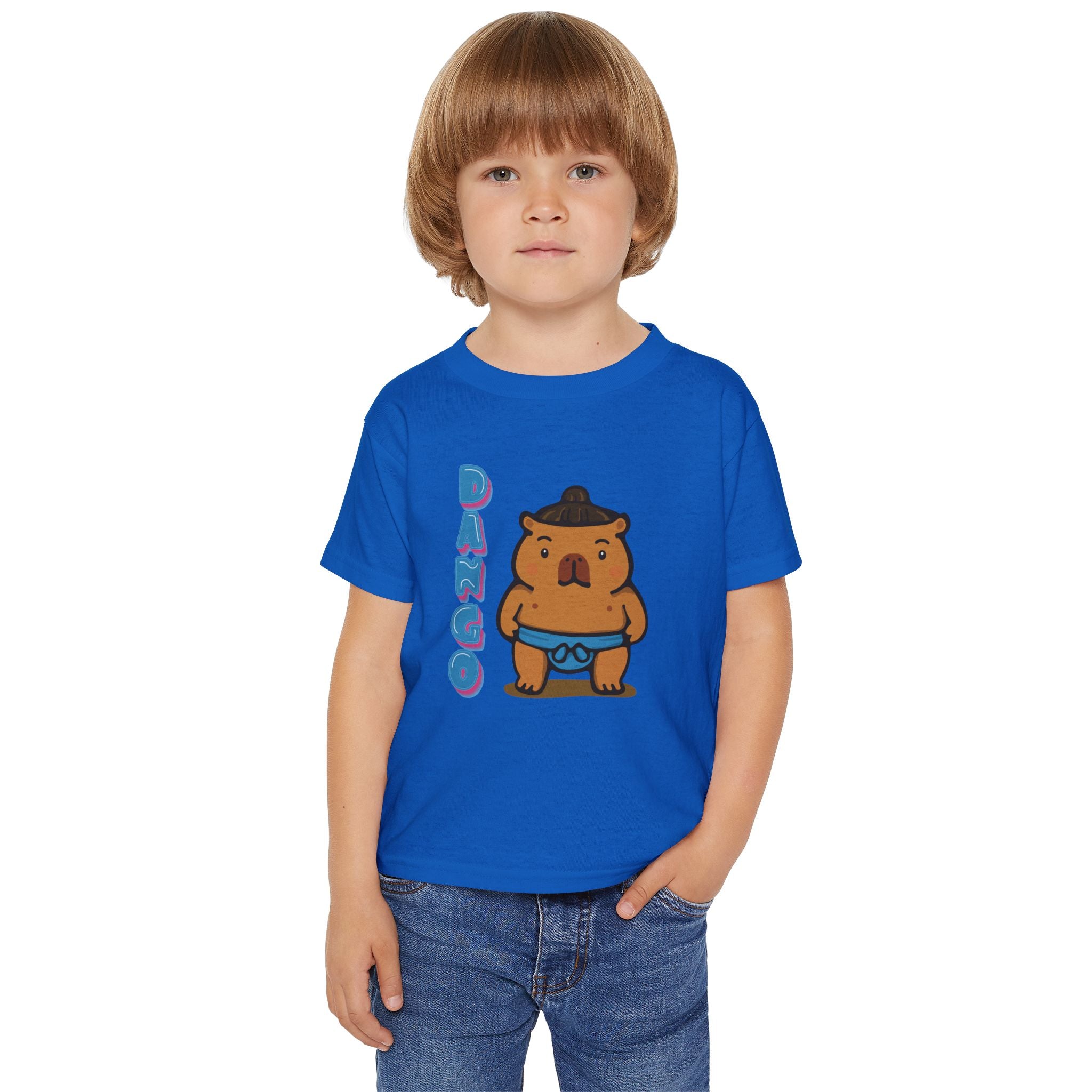 Dango the Sumo Lover Capybara Cartoon T-Shirt, Cute Kawaii Animal Gift