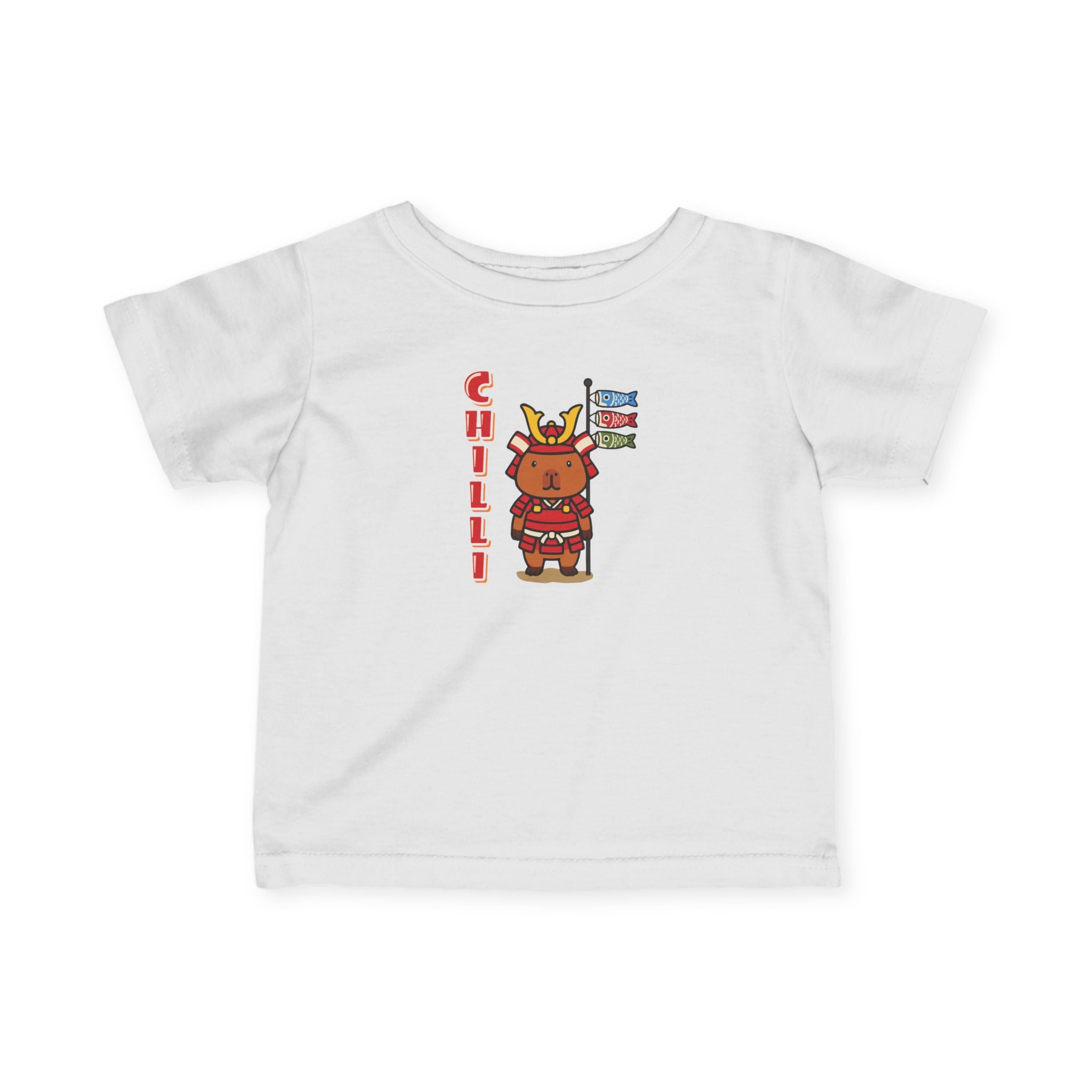 Chilli the Samurai Warrior Capybara Cartoon T-Shirt, Cute Kawaii Animal Gift