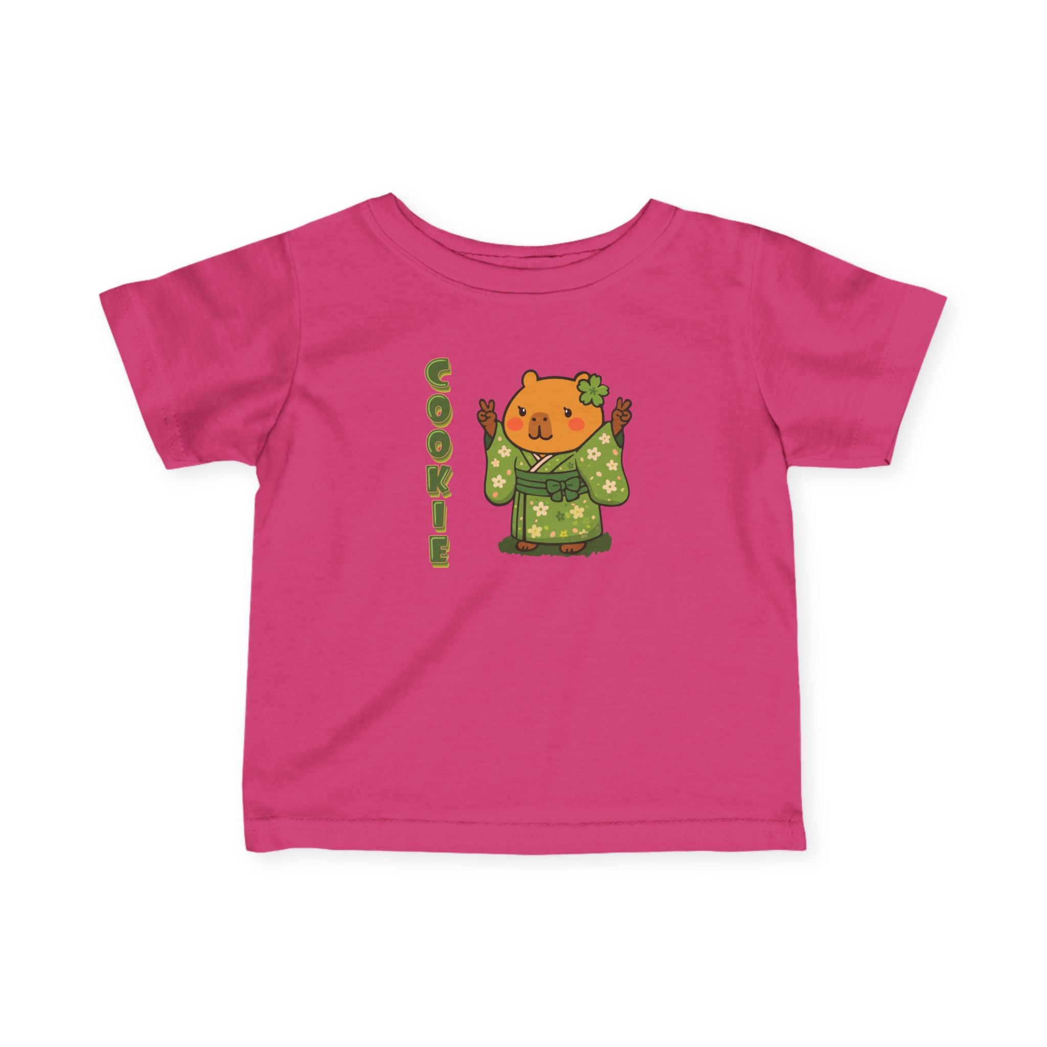Cookie the Fun Lover Capybara Cartoon T-Shirt, Cute Kawaii Animal Gift