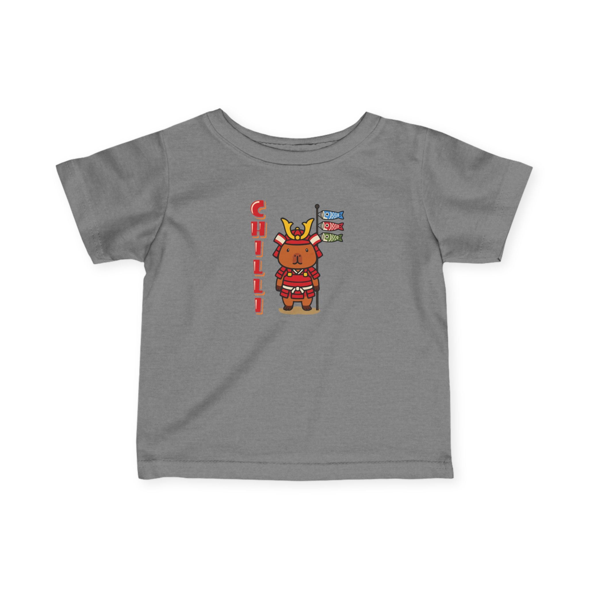 Chilli the Samurai Warrior Capybara Cartoon T-Shirt, Cute Kawaii Animal Gift