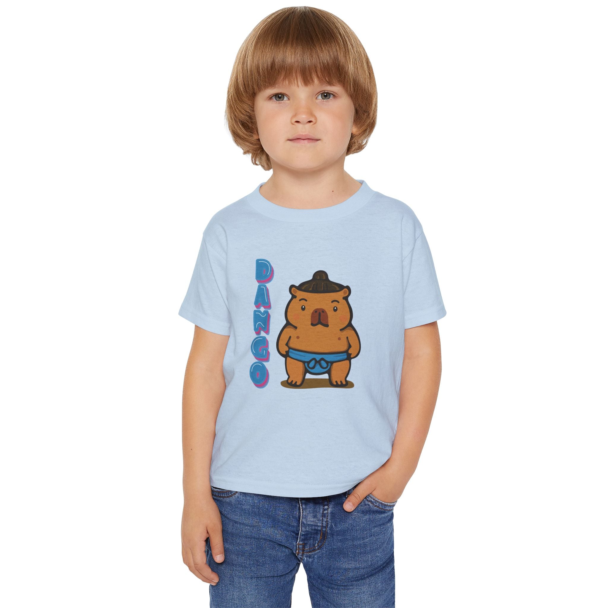 Dango the Sumo Lover Capybara Cartoon T-Shirt, Cute Kawaii Animal Gift