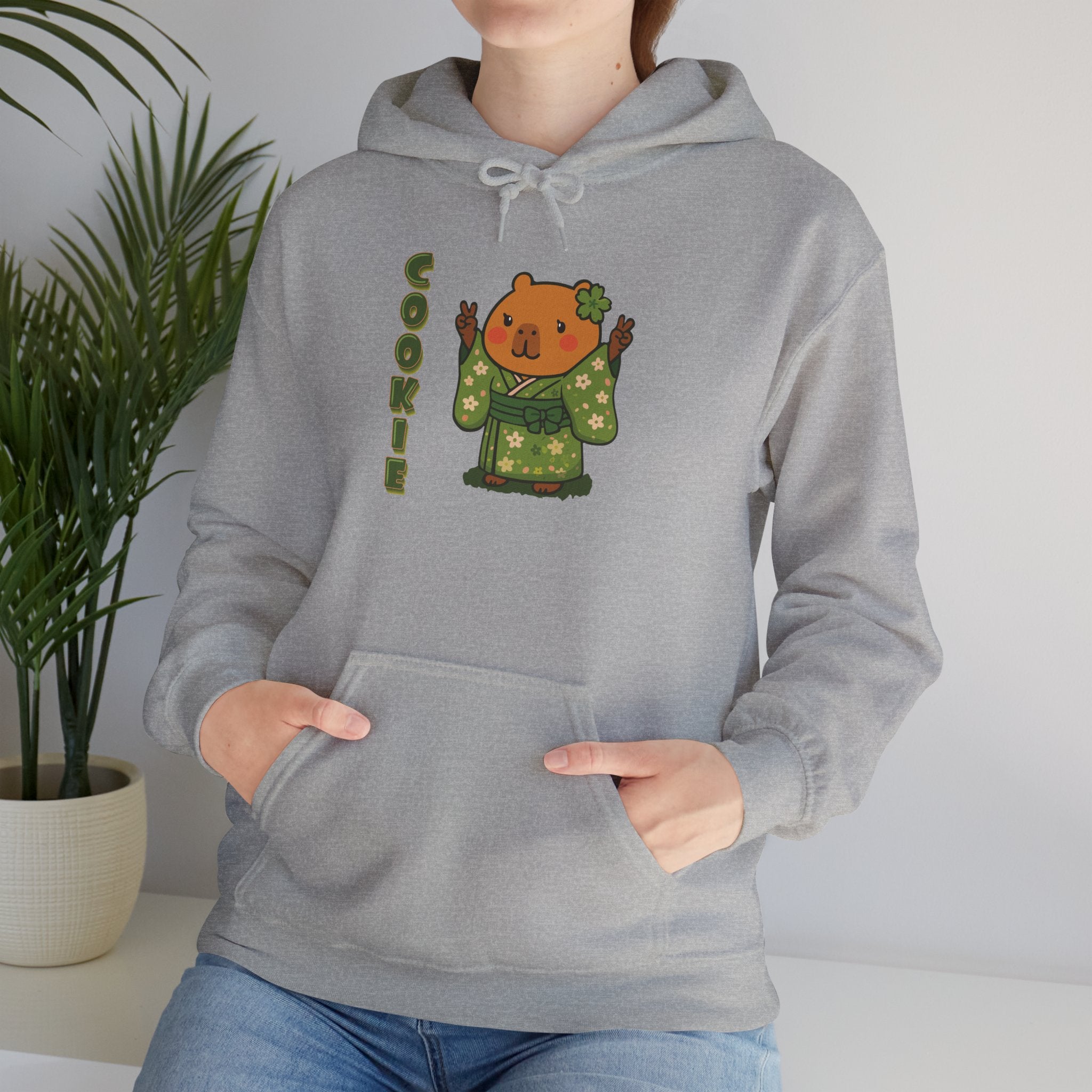 Cookie the Fun Lover Capybara Cartoon Hoodie, Cute Kawaii Animal Gift