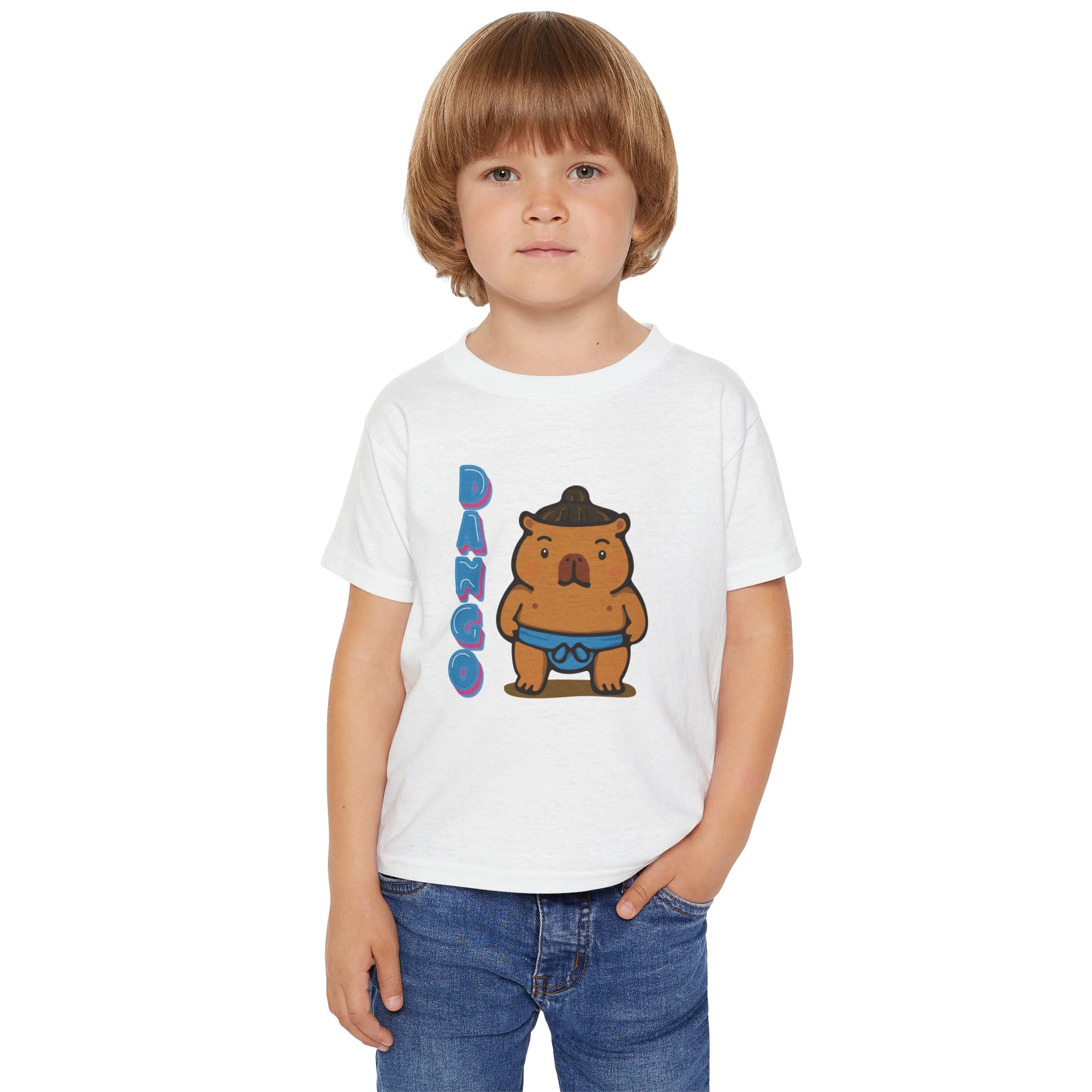Dango the Sumo Lover Capybara Cartoon T-Shirt, Cute Kawaii Animal Gift