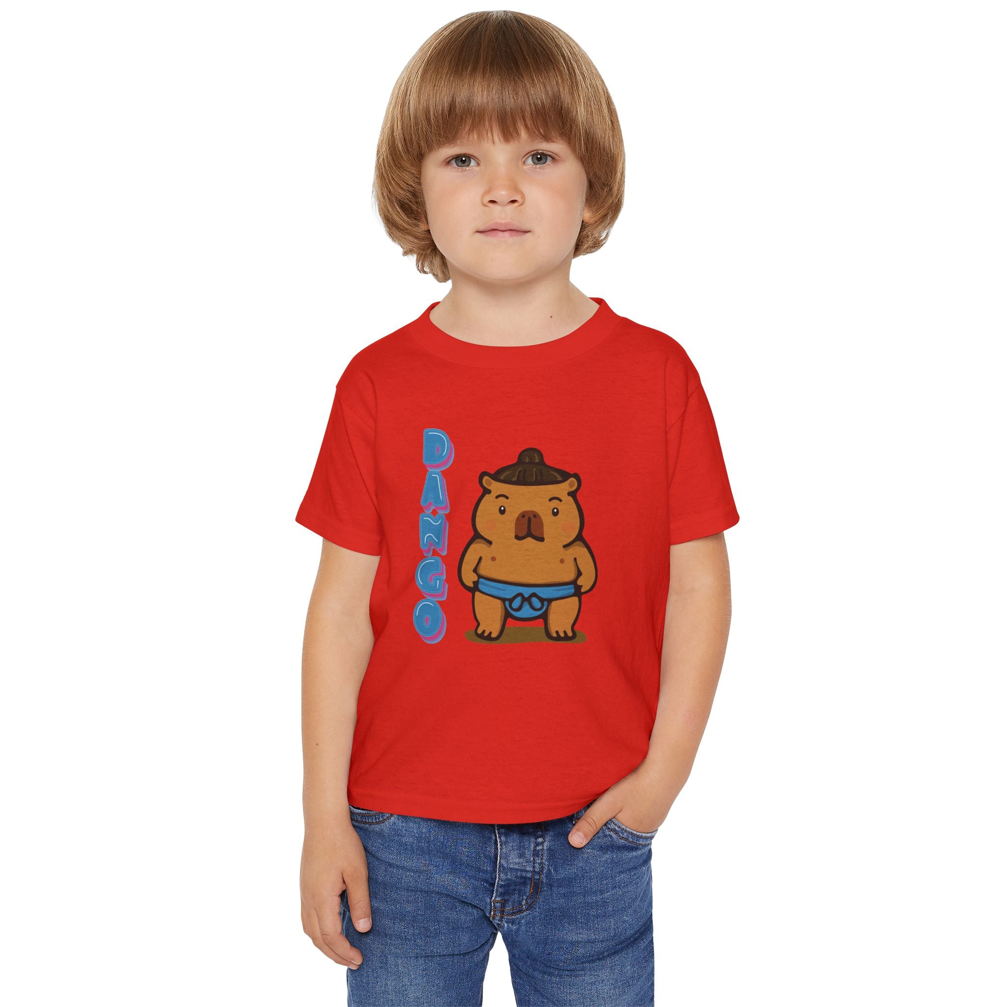 Dango the Sumo Lover Capybara Cartoon T-Shirt, Cute Kawaii Animal Gift
