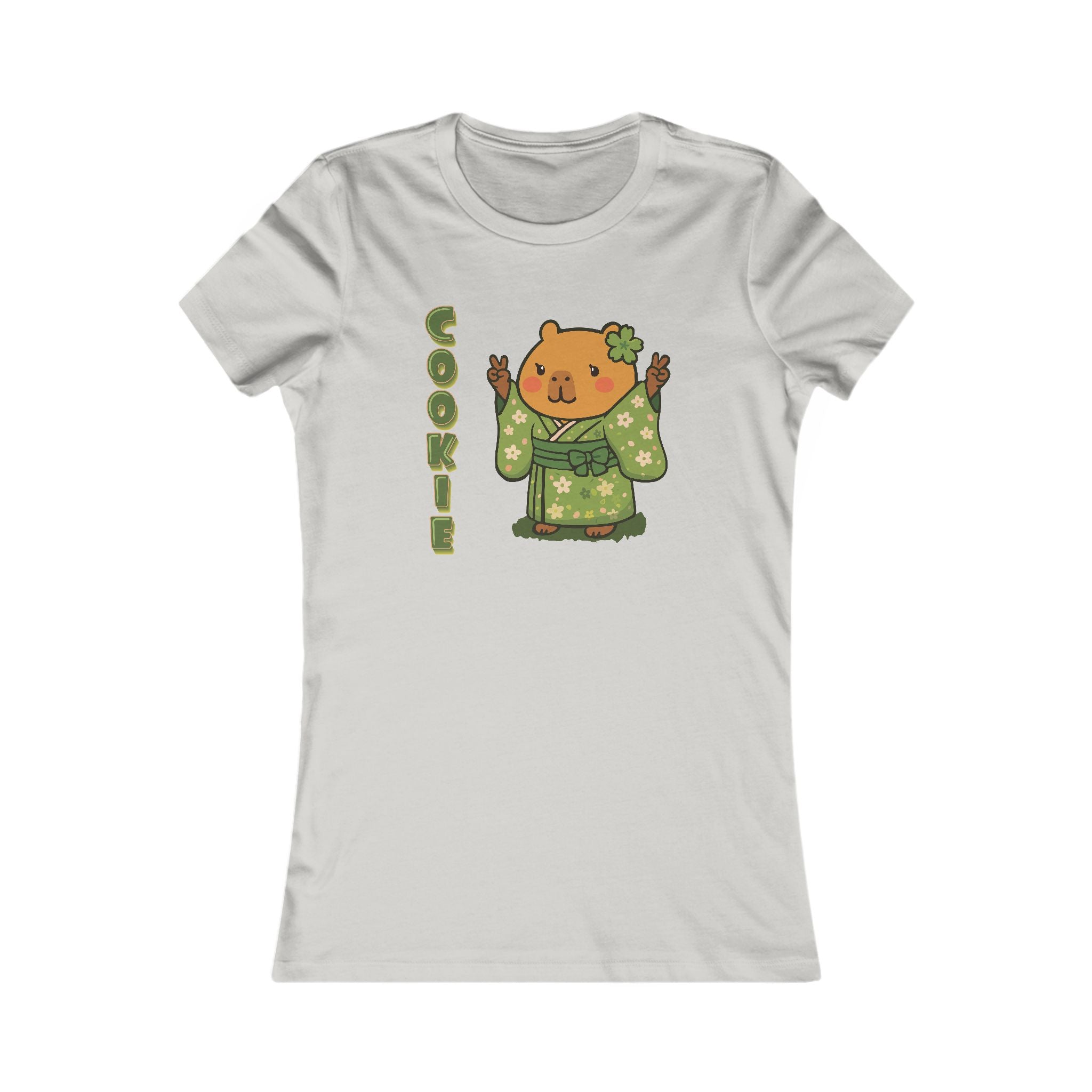 Cookie the Fun Lover Capybara Cartoon T-Shirt, Cute Kawaii Animal Gift for Adults