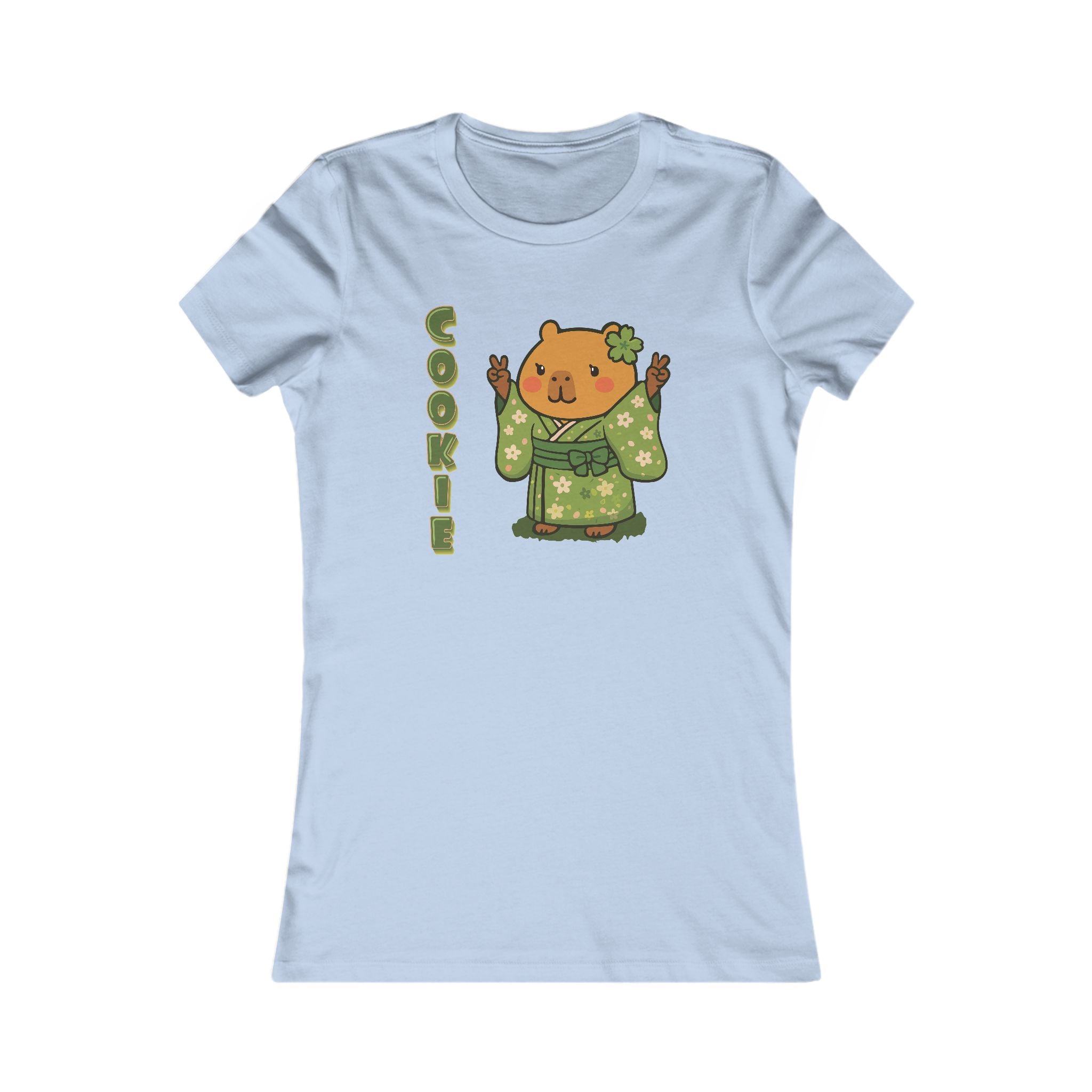 Cookie the Fun Lover Capybara Cartoon T-Shirt, Cute Kawaii Animal Gift for Adults
