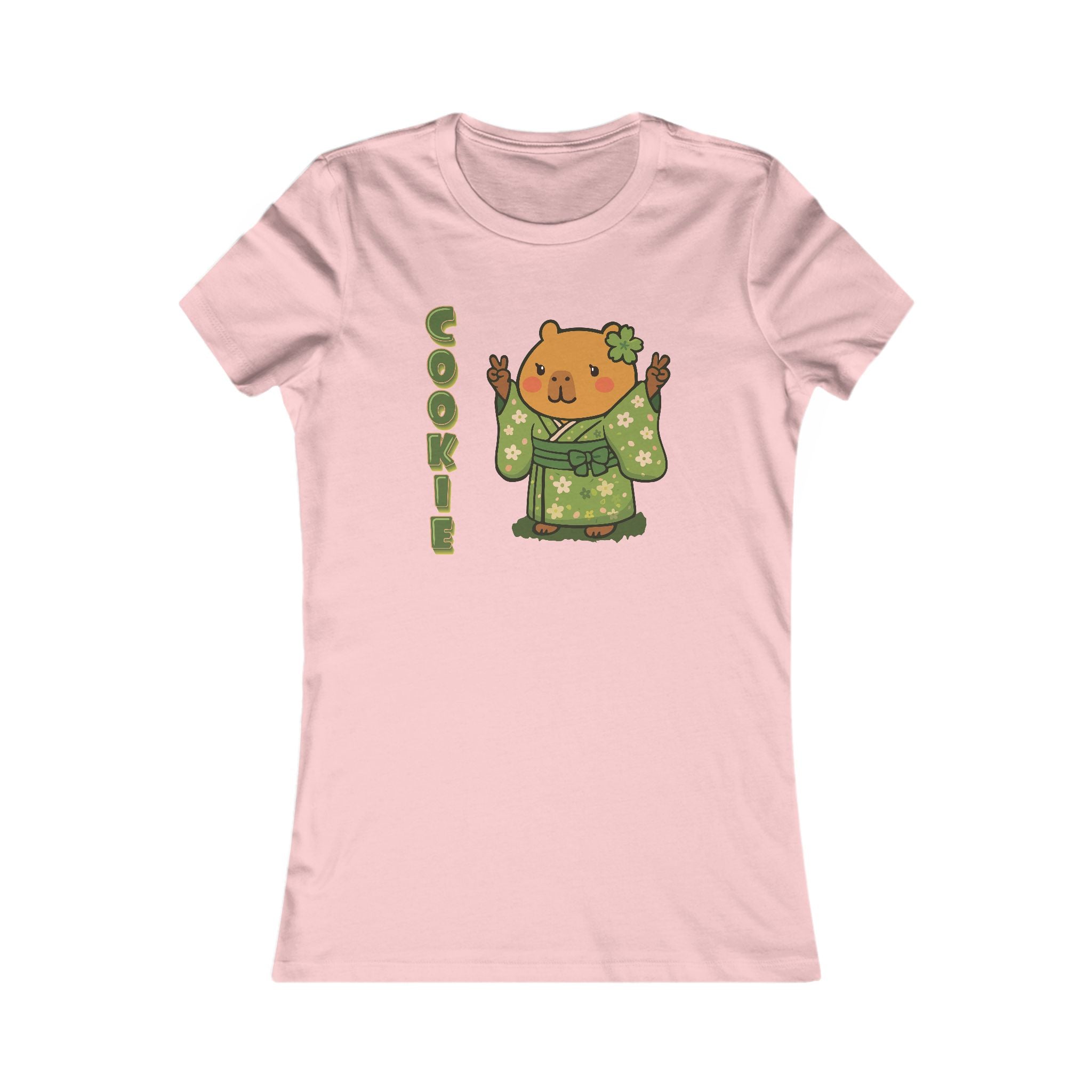 Cookie the Fun Lover Capybara Cartoon T-Shirt, Cute Kawaii Animal Gift for Adults