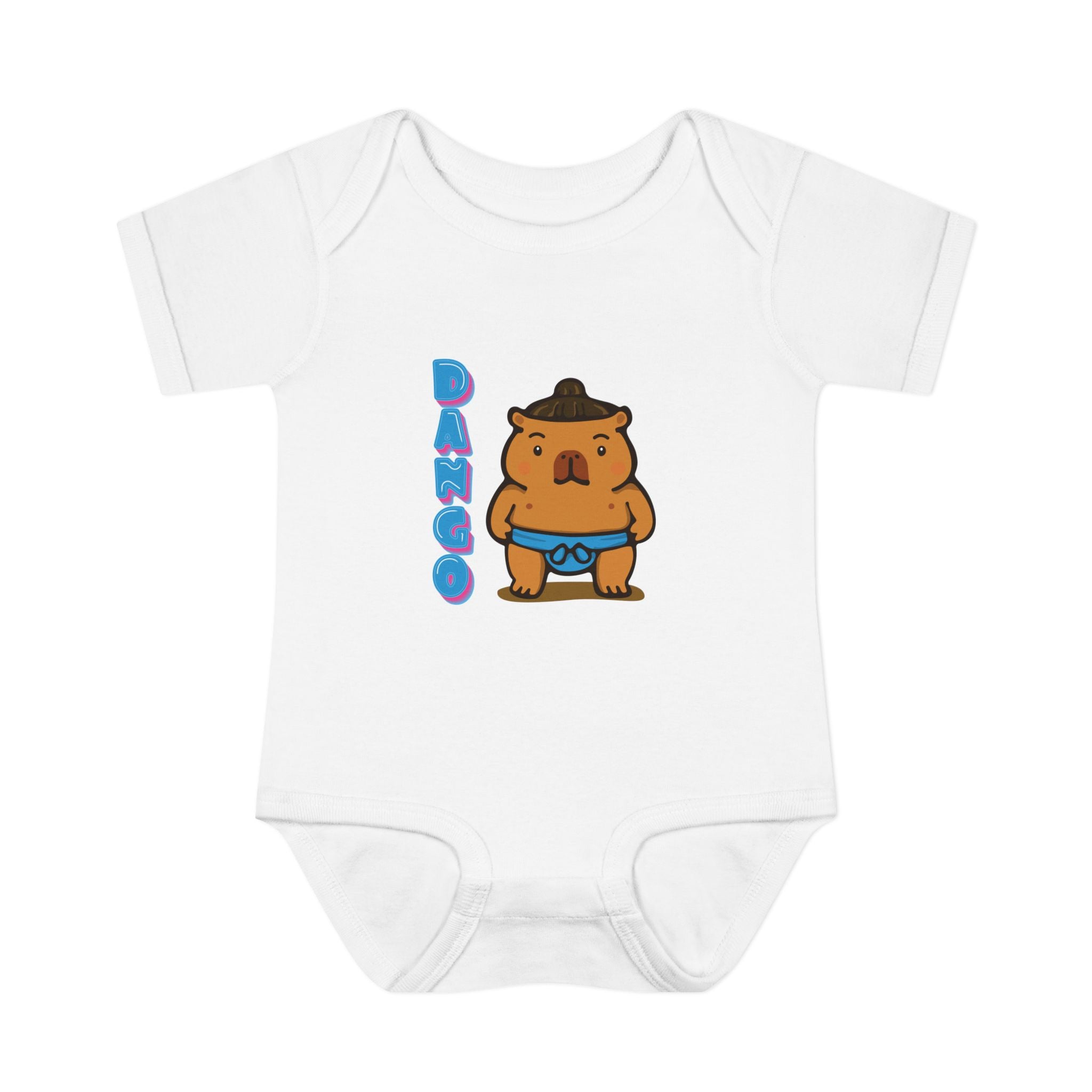 Dango the Sumo Lover Capybara Cartoon Bodysuit, Cute Kawaii Animal Gift