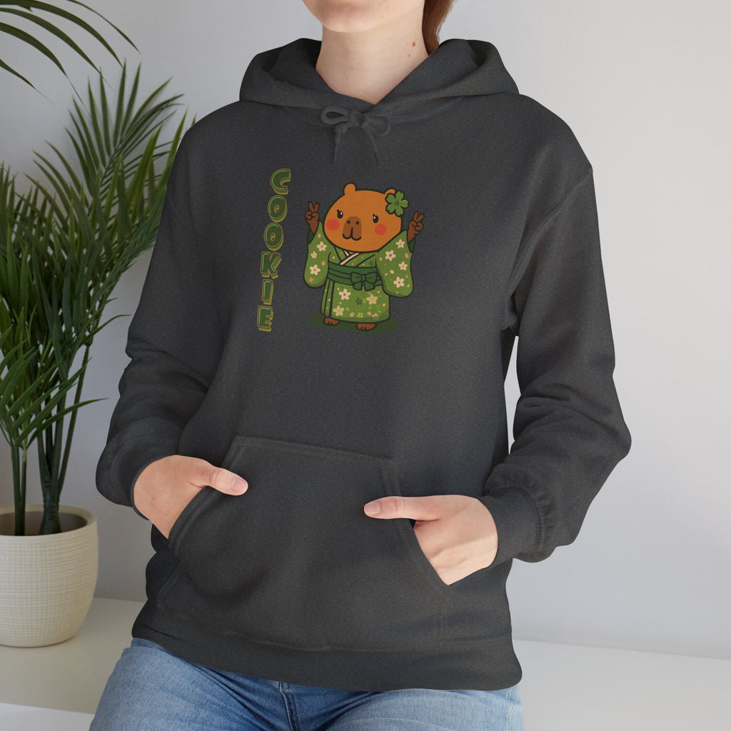 Cookie the Fun Lover Capybara Cartoon Hoodie, Cute Kawaii Animal Gift