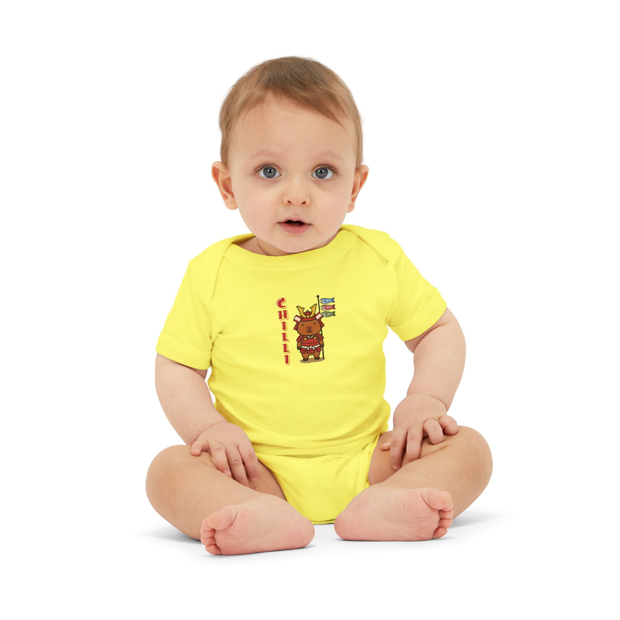 Chilli the Samurai Warrior Capybara Cartoon Bodysuit, Cute Kawaii Animal Gift