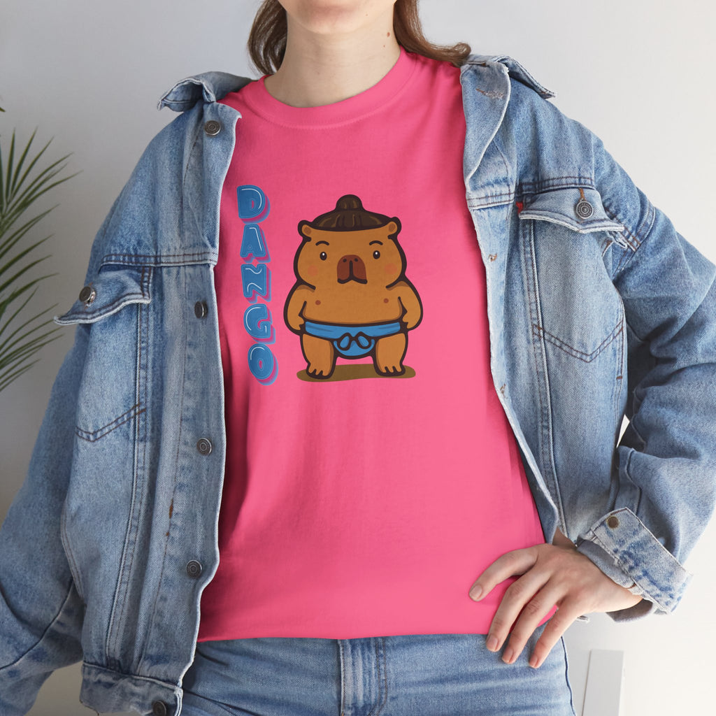 Dango the Sumo Lover Capybara Cartoon T-Shirt, Cute Kawaii Animal Gift